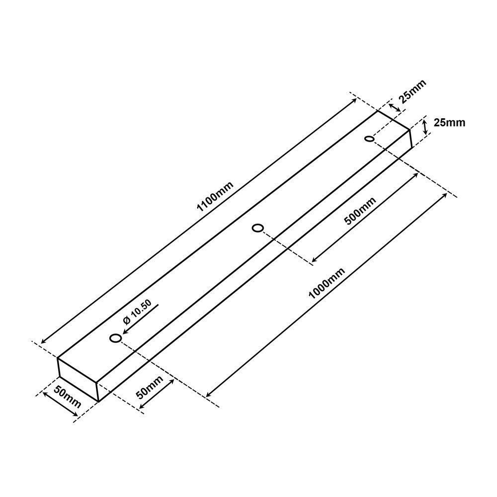Lightstock Deckenleuchte Baldachin für Lampe, 110cm (H 2.5 x B 5 cm) – Bild 4 von 5