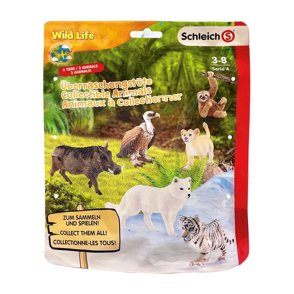 Schleich® Spielfigur Wild Life, Überraschungstüte 2, 3 Tiere