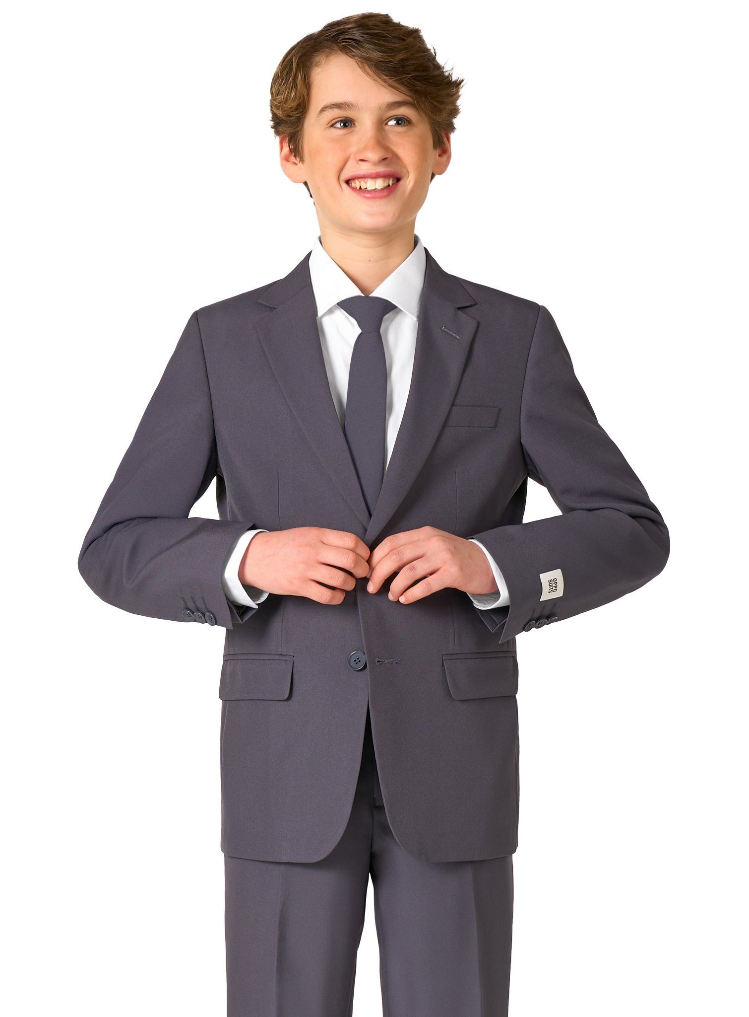 Opposuits Partyanzug Charcool Anzug für Jugendliche, Cool und klassisch in Dunkelgrau!