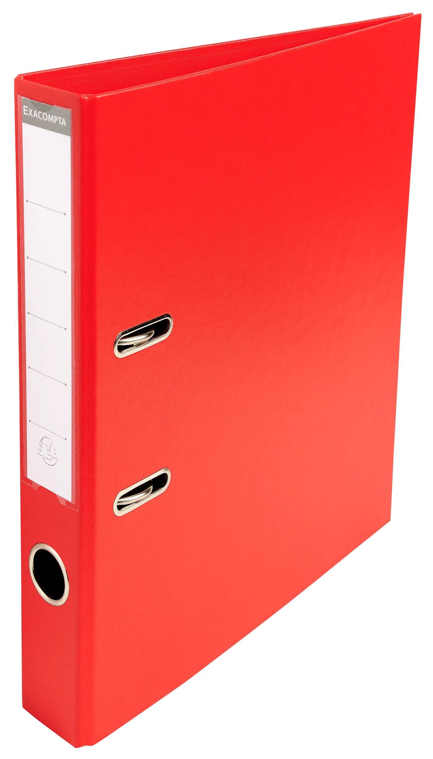 EXACOMPTA Aktenordner 10x Ordner Prem'Touch PVC, Rücken 50mm, 32x29cm A4 Maxi, Rot, 53545E, Ordner Kunststoff