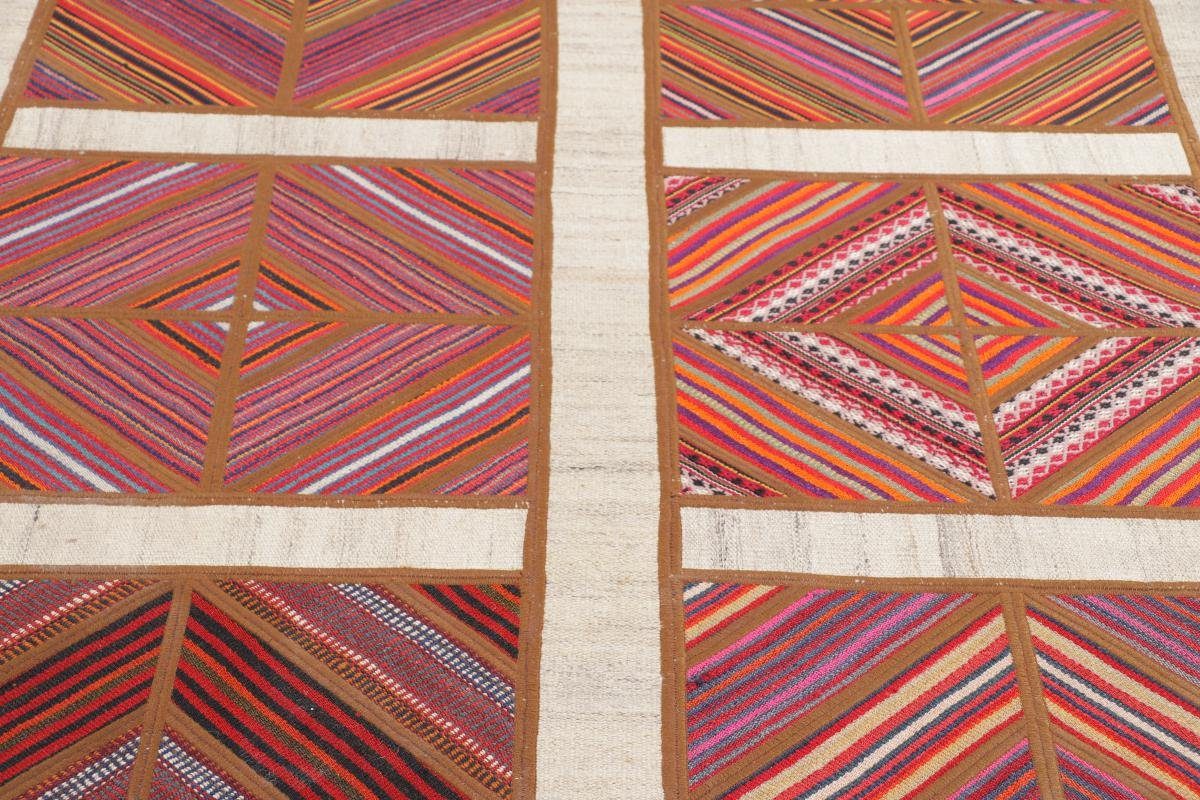 Orientteppich Trading, Patchwork 149x200 Höhe: 4 Orientteppich Handgewebter rechteckig, / mm Perserteppich, Kelim Nain
