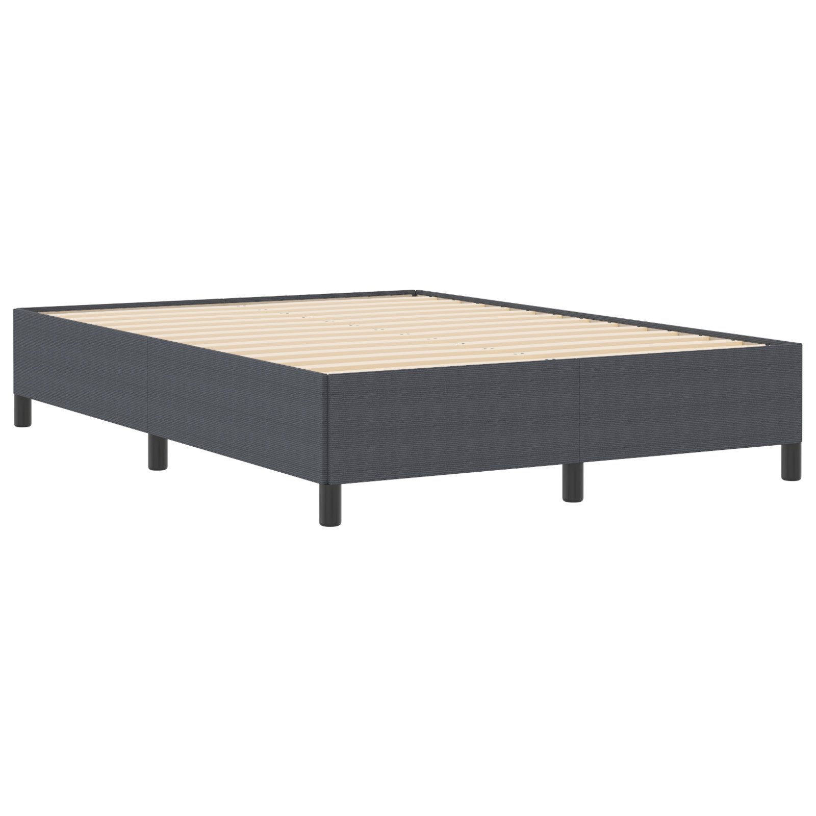 vidaXL Bett Bettgestell Dunkelgrau 140x200 cm günstig online kaufen