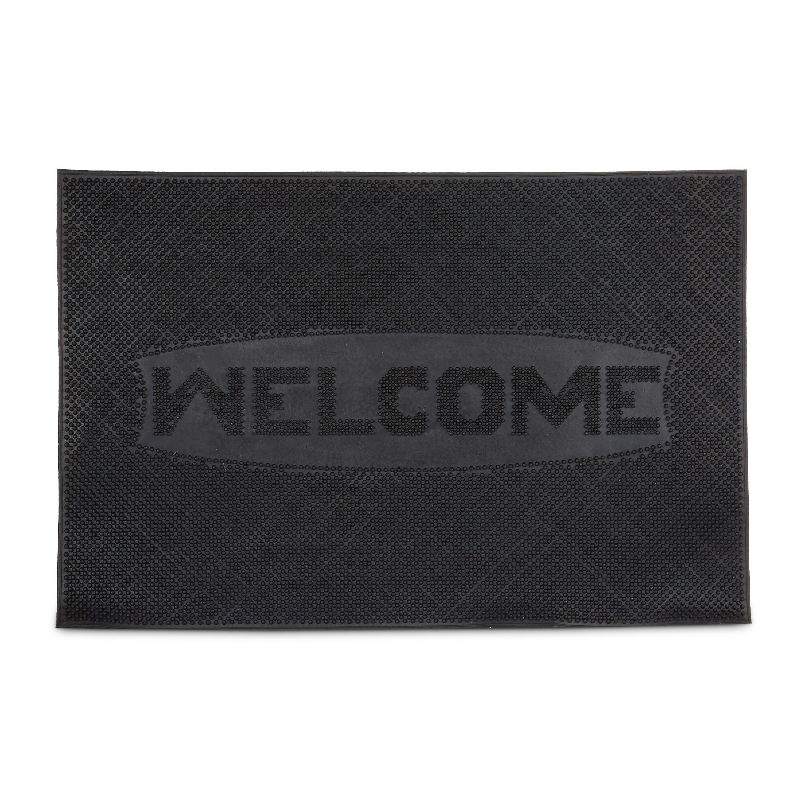relaxdays Fußmatte Gummi Fußmatte WELCOME, Höhe: günstig online kaufen