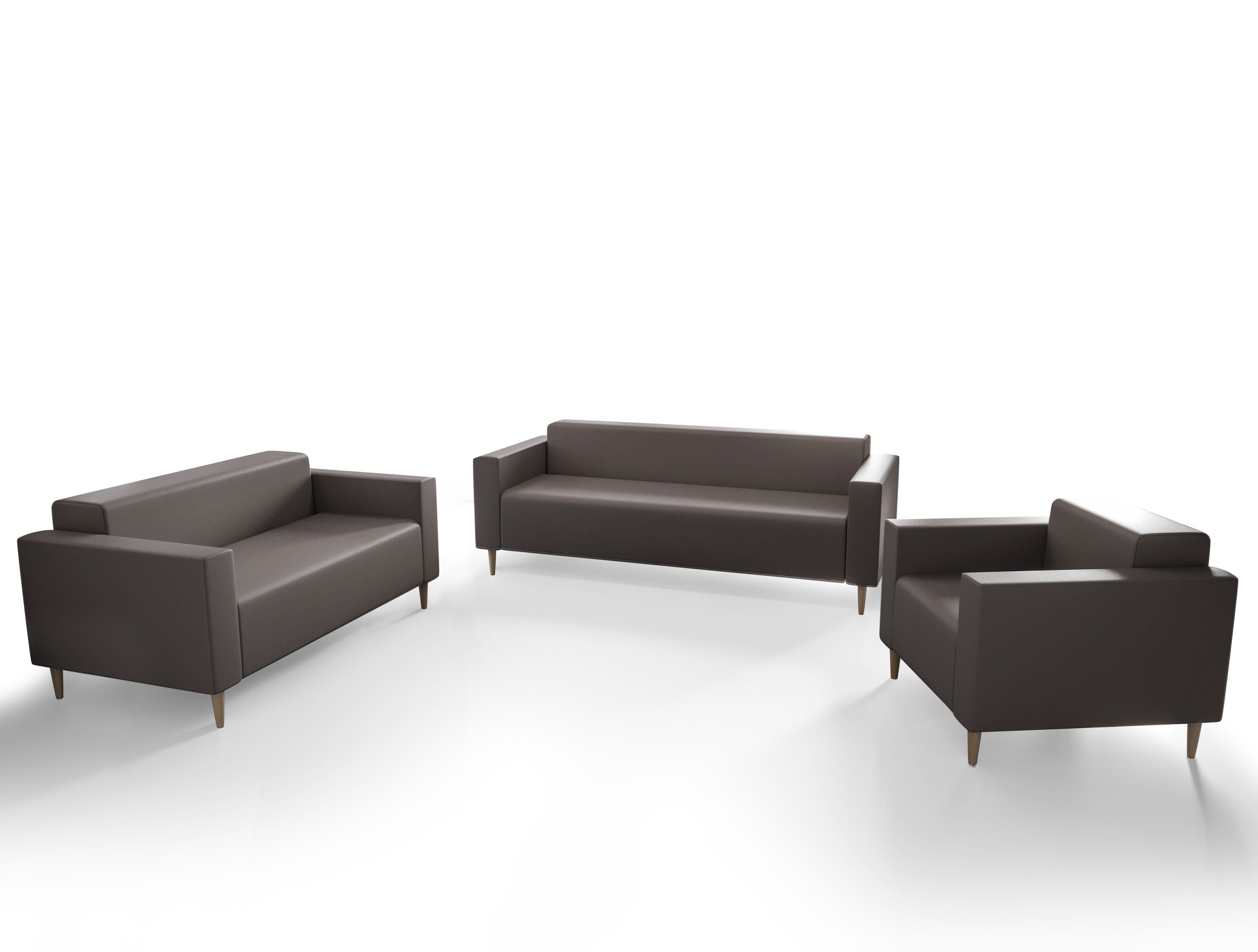 pressiode Sofa SOFA SET, 3 SOFAS, 1/2/3-Sitzer, verschiedene Farben, HUGO Grau