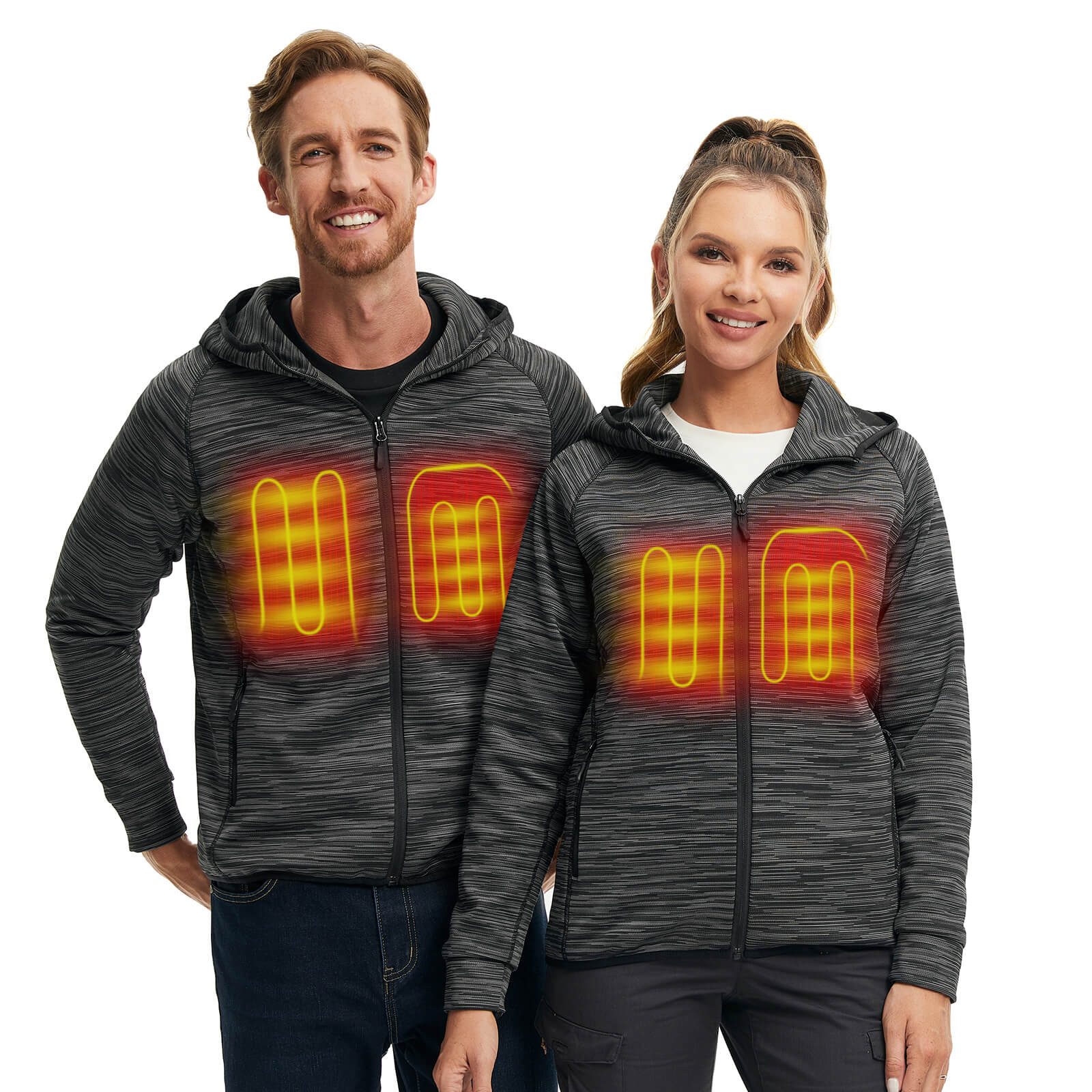 CONQUECO Arbeitsjacke Herren & Damen Beheizbare Unisex Activewear-Jacke – Größe L & XL Activewear Heizjacke mit Wärmefunktion