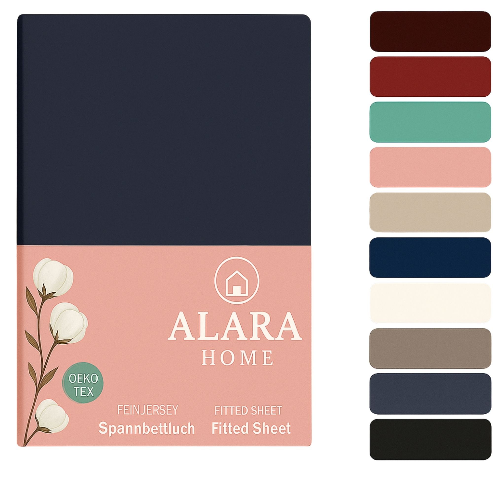 ALARA HOME Spannbettlaken 180x200 Baumwolle 100% Spannbetttuch Bettlaken Je günstig online kaufen