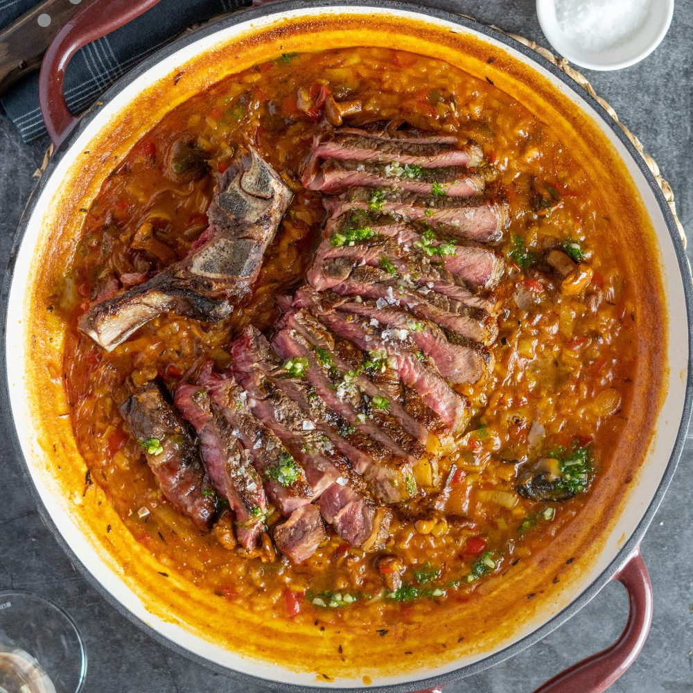 Mahlzeit Paellapfanne Paella Pfanne, Ø 35cm, Sunny Orange, 2 Griffe, Gusseisen emailliert, Gusseisen