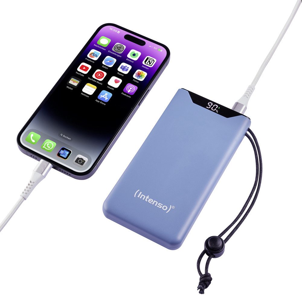 Intenso Intenso F20000 Powerbank 20000 mAh Quick Charge, USB PD LiPo USB-A, US Powerbank 20000 mAh – Bild 4 von 5