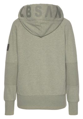 Elbsand Kapuzensweatjacke Kelina mit Logostickerei auf der Kapuze