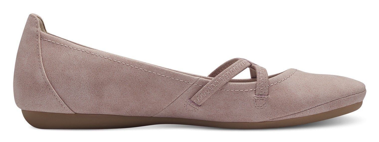 Tamaris Ballerina Flats, Festtagsmode, Slipper mit Gummizugriemchen
