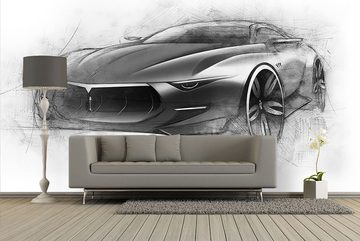 WandbilderXXL Fototapete Study, glatt, Classic Cars, Vliestapete, hochwertiger Digitaldruck, in verschiedenen Größen