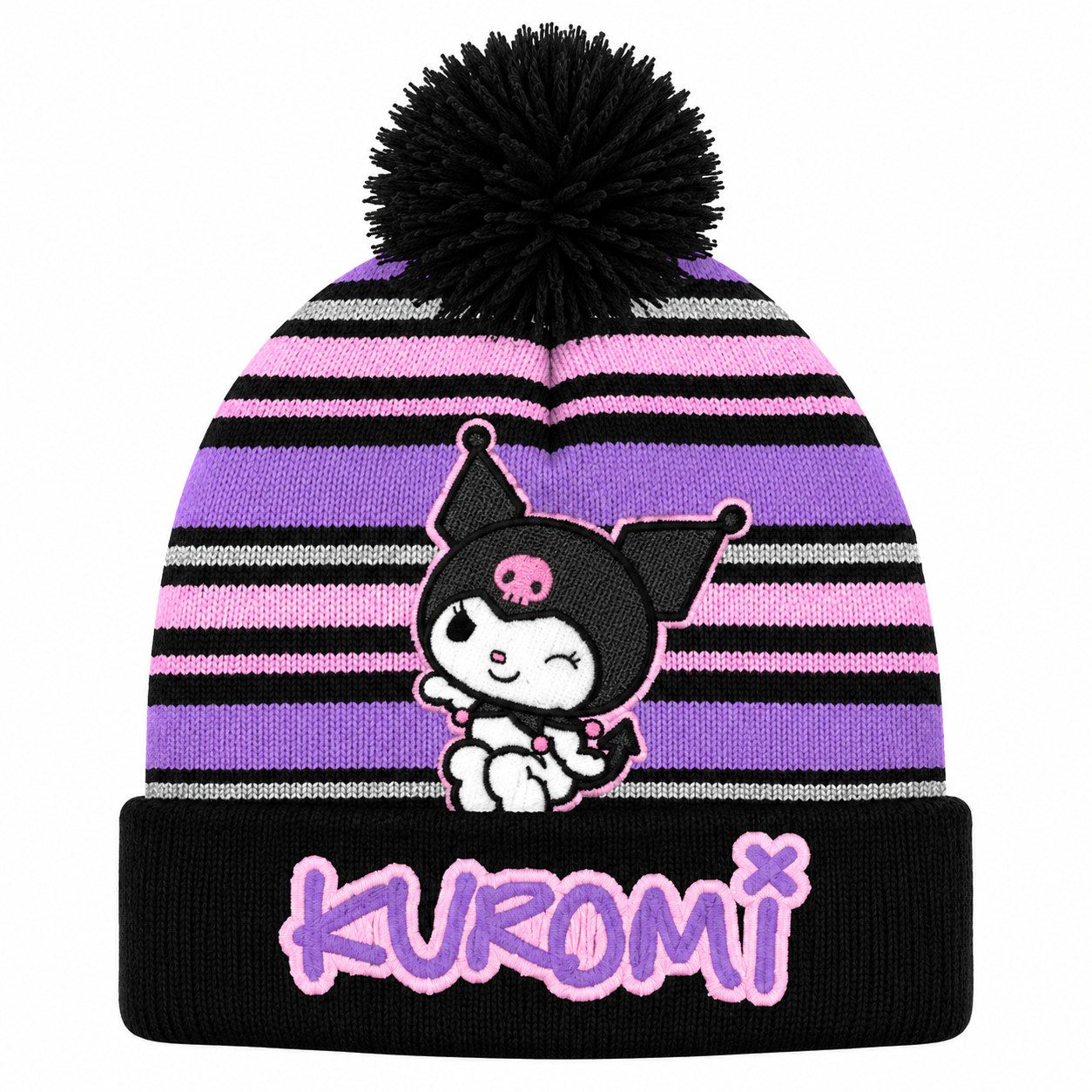 Hello Kitty Beanie Hello Kitty Kuromi Black Kinder Mütze