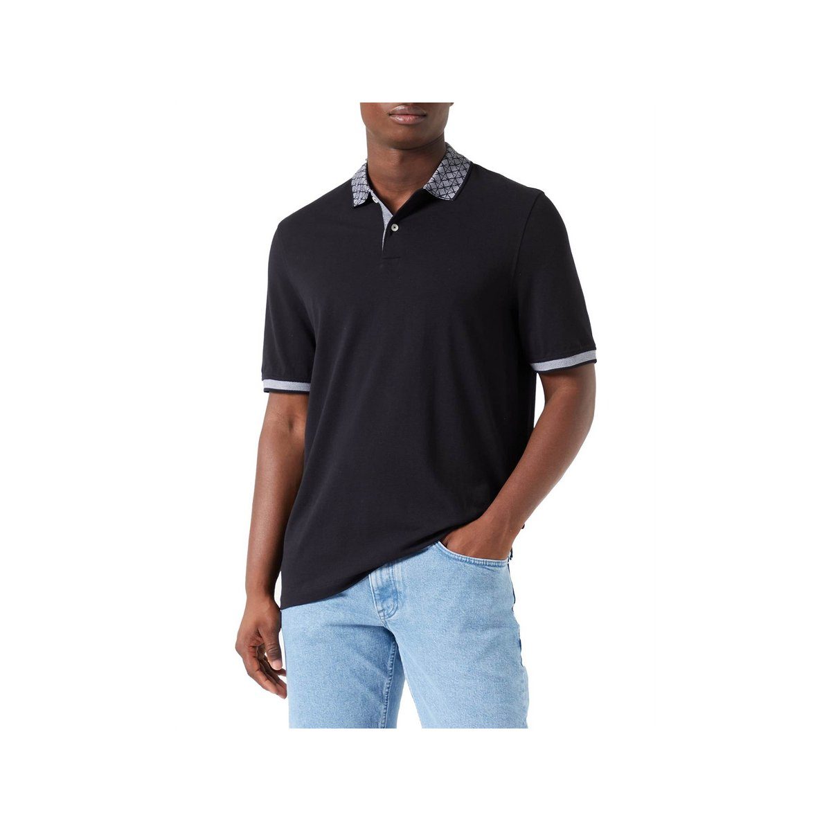 schwarz Preis-Leistungs-Verhältnis bugatti passform textil (1-tlg), Gutes Poloshirt