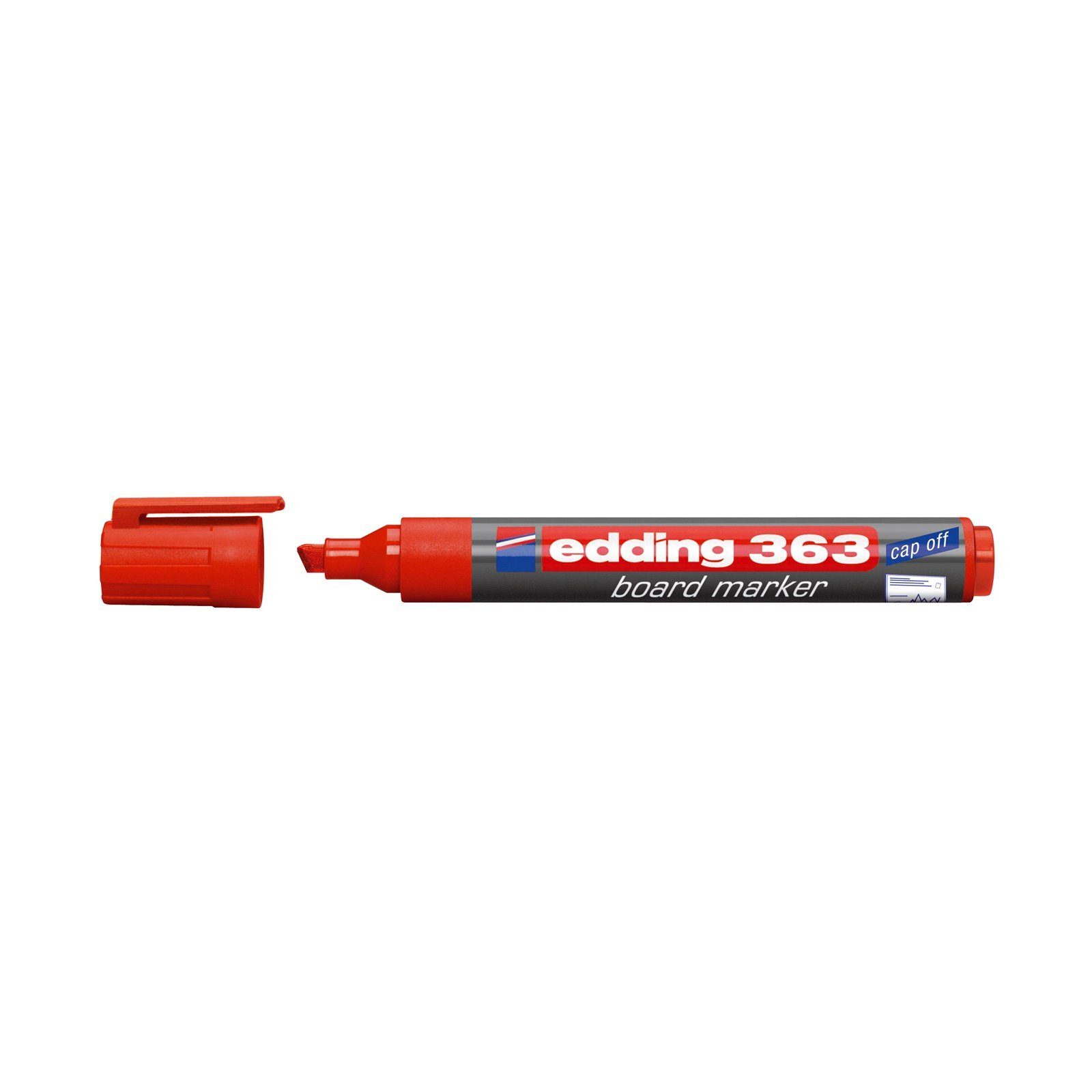 Marker (Stück, Marker Whiteboardmarker edding mm edding 363, 1-5 abwischbarer Rot 1-tlg), Keilspitze