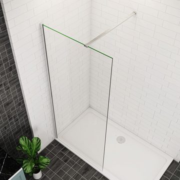 duschspa Duschwand 6mm 195cm Seitenwand Walk in Dusch Duschtrennwand Glaswand, (Set), Glas