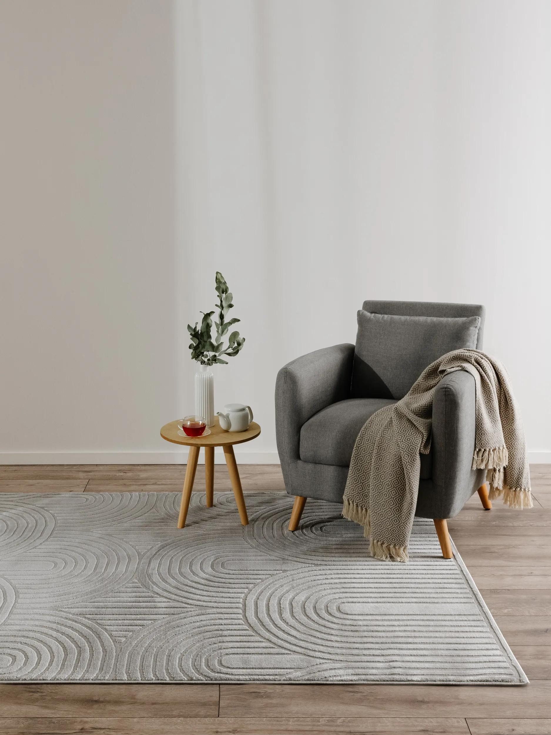 benuta Teppich Claire, rechteckig, Höhe: 6 mm, Teppich Wohnzimmer, Esszimmer, Schlafzimmer, Flur, Boho, Pflegeleicht