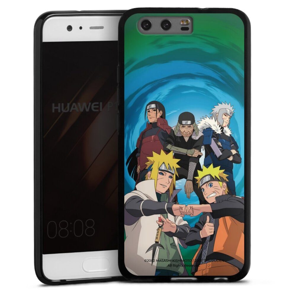 DeinDesign Handyhülle Hokage Naruto Shippuden Offizielles Lizenzprodukt 4 Hokagen Group, Huawei P10 Silikon Hülle Bumper Case Handy Schutzhülle
