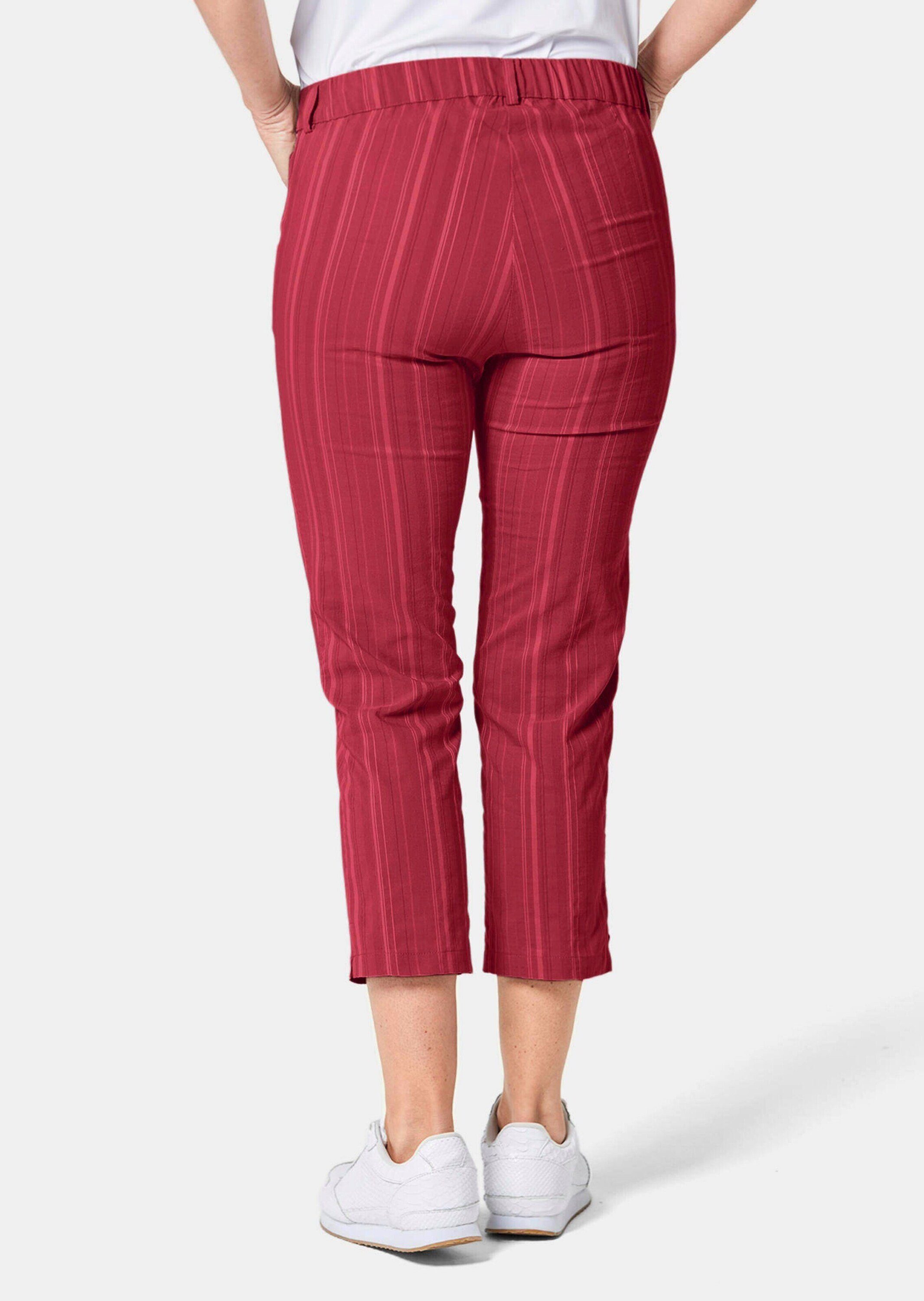 GOLDNER Caprihose Kurzgröße: Verkürzte Strukturhose, elastisch