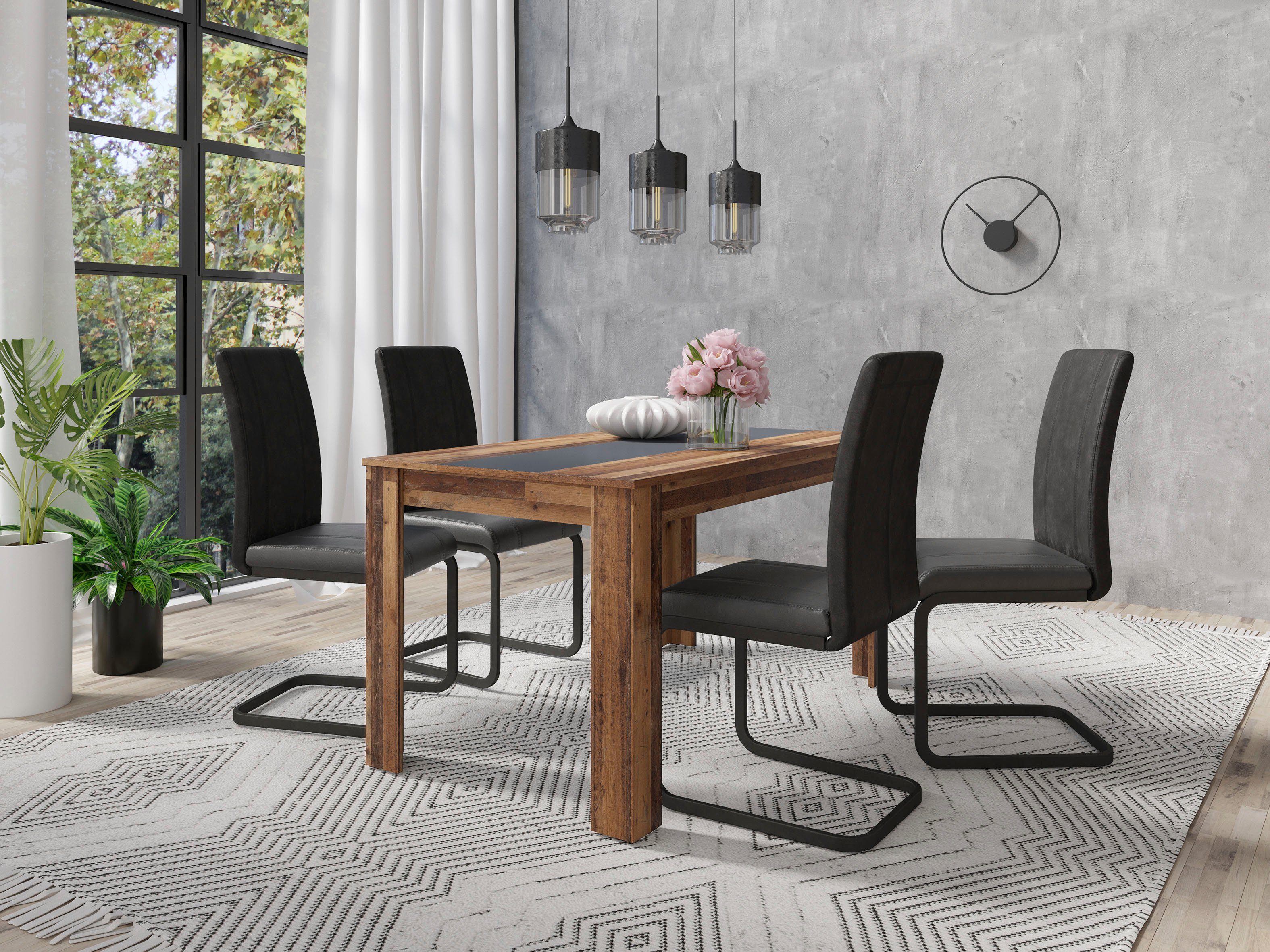 byLIVING Esstisch Nori, Breite 120, 140 oder 160 cm, Mittelplatte wendbar günstig online kaufen