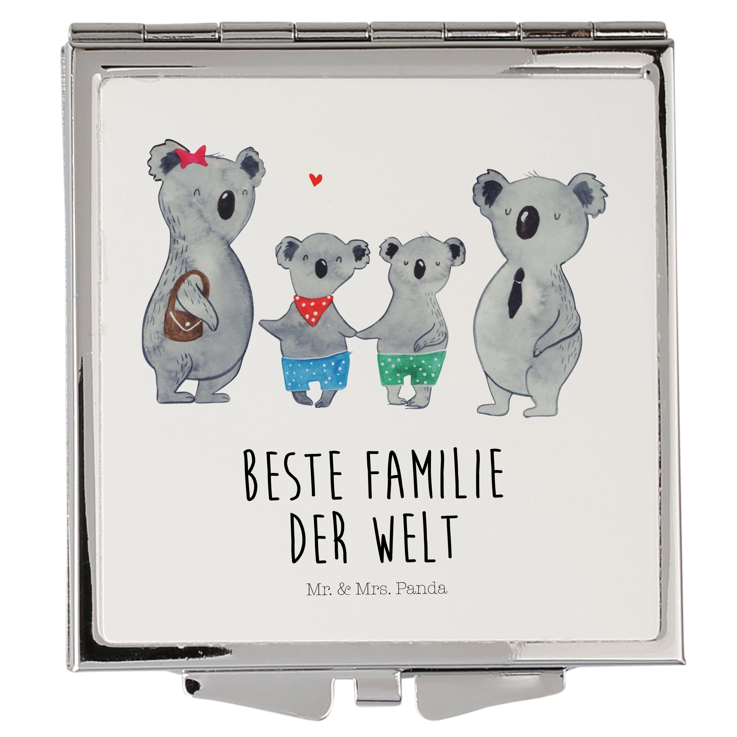 Mrs. Panda Kosmetikspiegel zwei Schwester, Koala Mr. - schmi - Familie Weiß & (1-St) Geschenk, Familienleben,