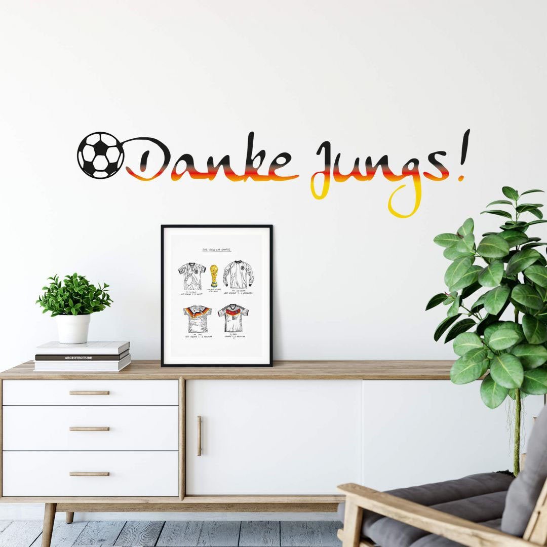 Wall-Art Wandtattoo »Fußball Spruch Danke Jungs« (1 Stück)-HomeTrends