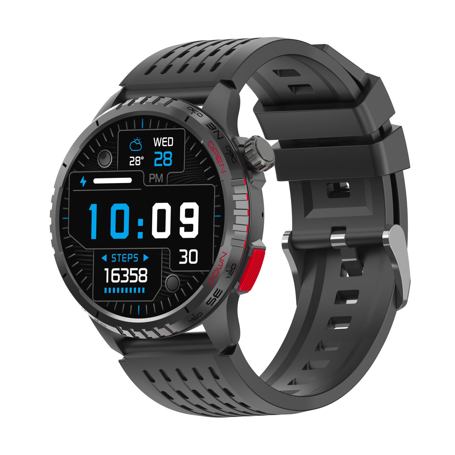 Denver Denver Smartwatch SWG-345 Smartwatch (3,63 cm/1,43 Zoll, Proprietär), Fitness Uhr, Fitness Tracker, Gesundheitsfunktionen