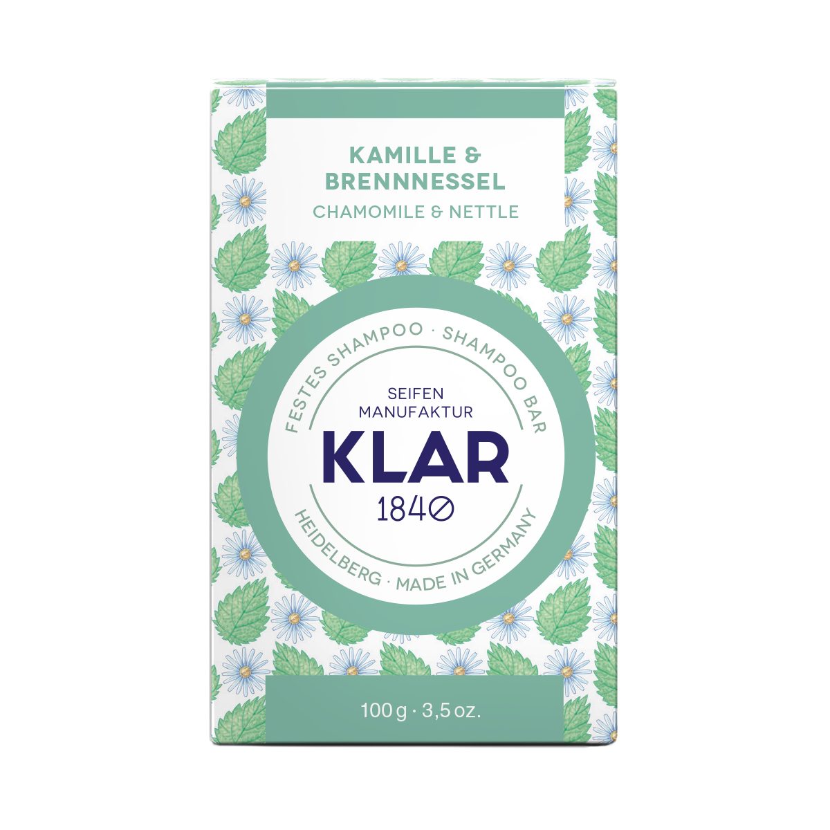 Handseife Klar Seifen festes Shampoo Kamille & Brennnessel 100g (für
