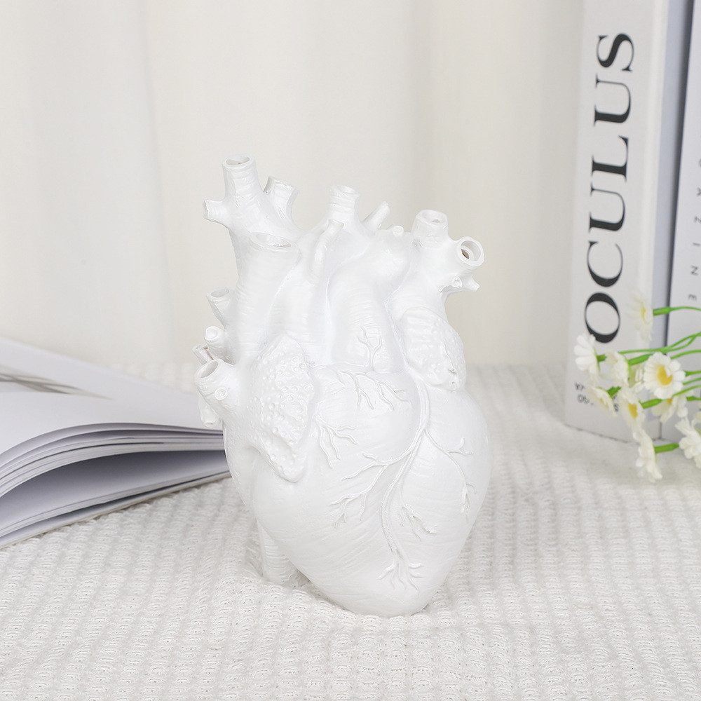 FELIXLEO Dekovase Heart Organ Design Flower Vase, Creative Modern Resin Flo günstig online kaufen