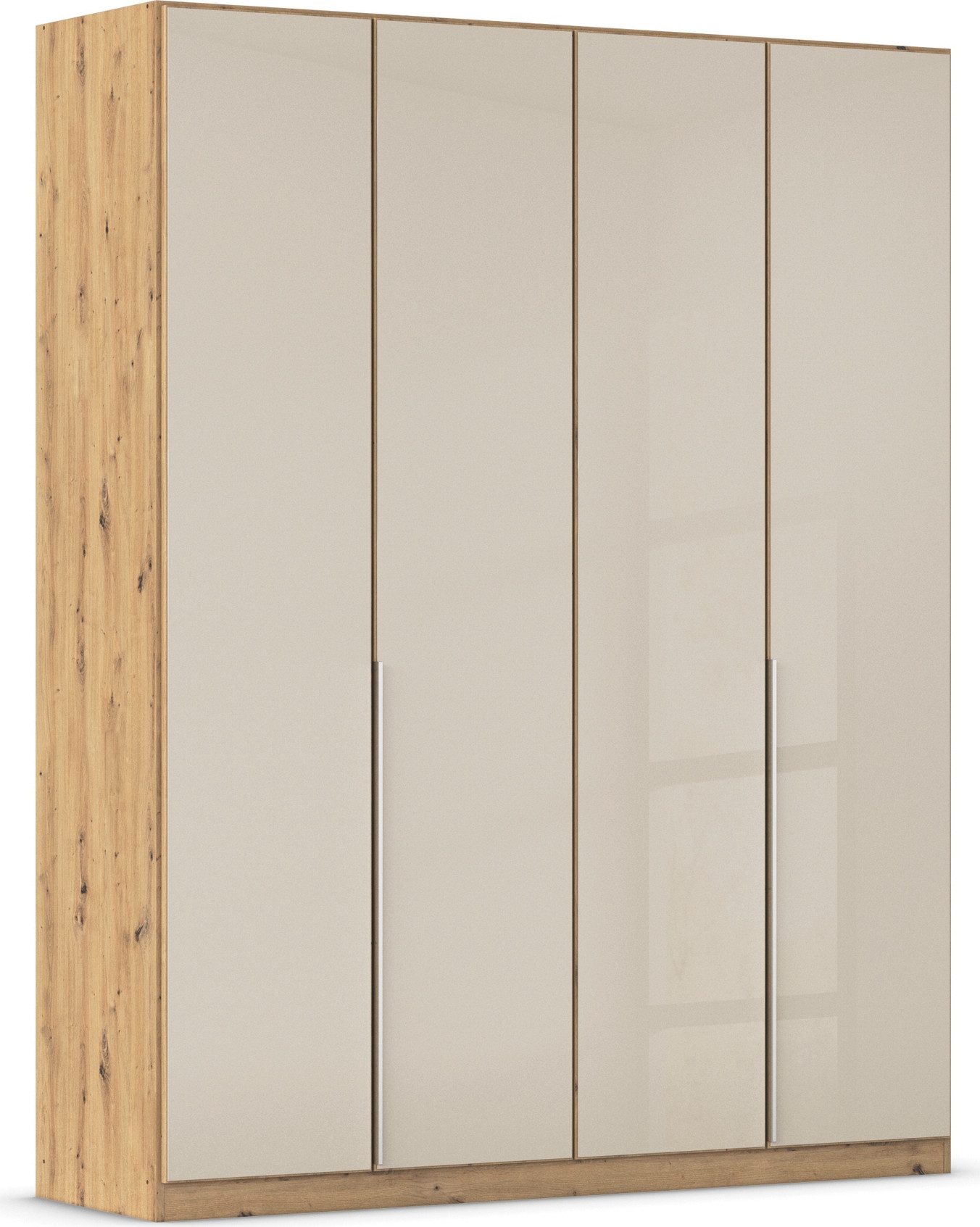 OTTO home Drehtürenschrank Kleiderschrank Kleiderschränke Schrank Garderobe AGORDO mit Glasfront (in zwei Griff-Farben, Breiten 91-405 cm) durchdachte Innenausstattung, in 8 Breiten und 2 Höhen MADE IN GERMANY