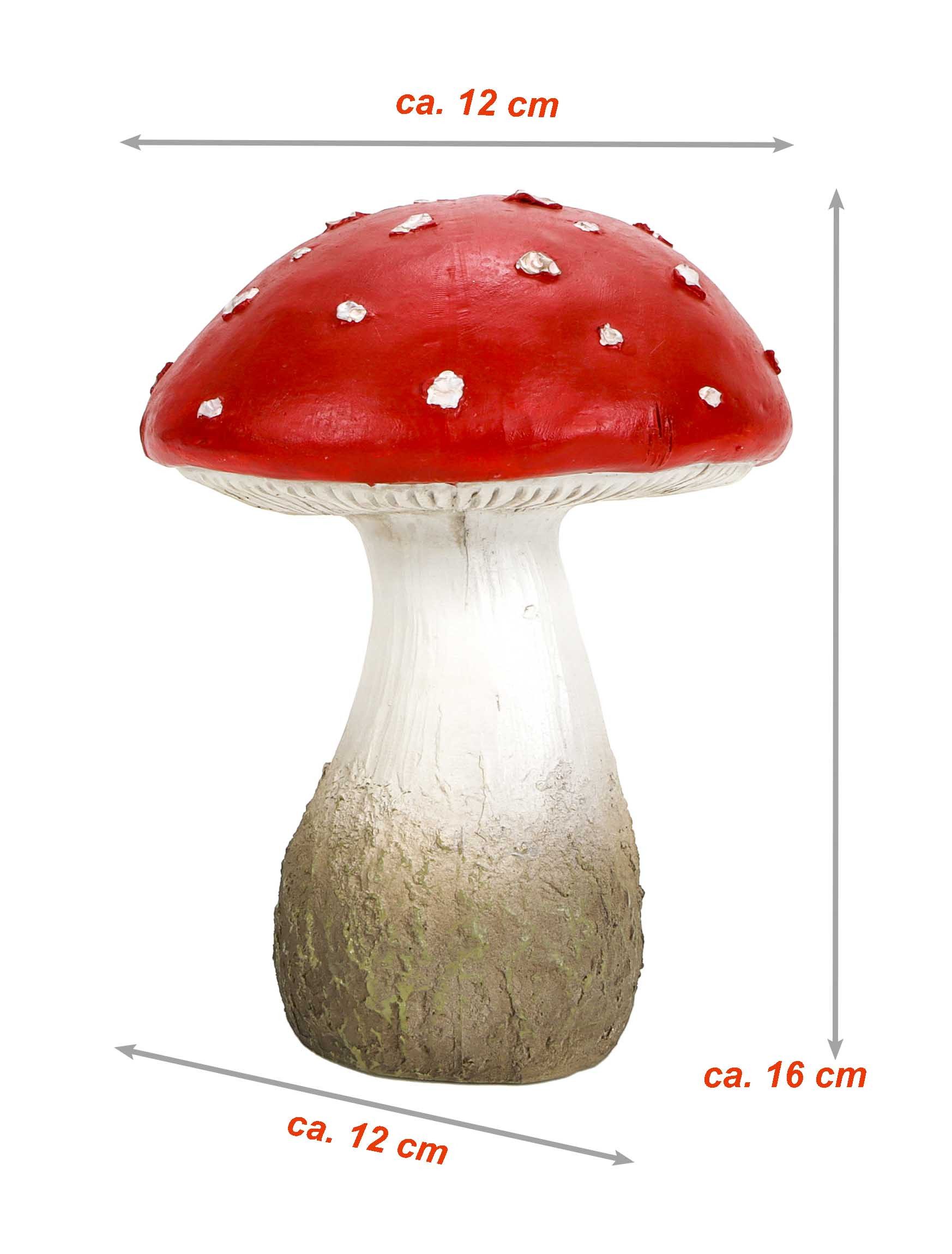 Wurm Dekofigur Dekopilz Fliegenpilz (1 St., Herbstdekoration), Deko Fliegenpilz
