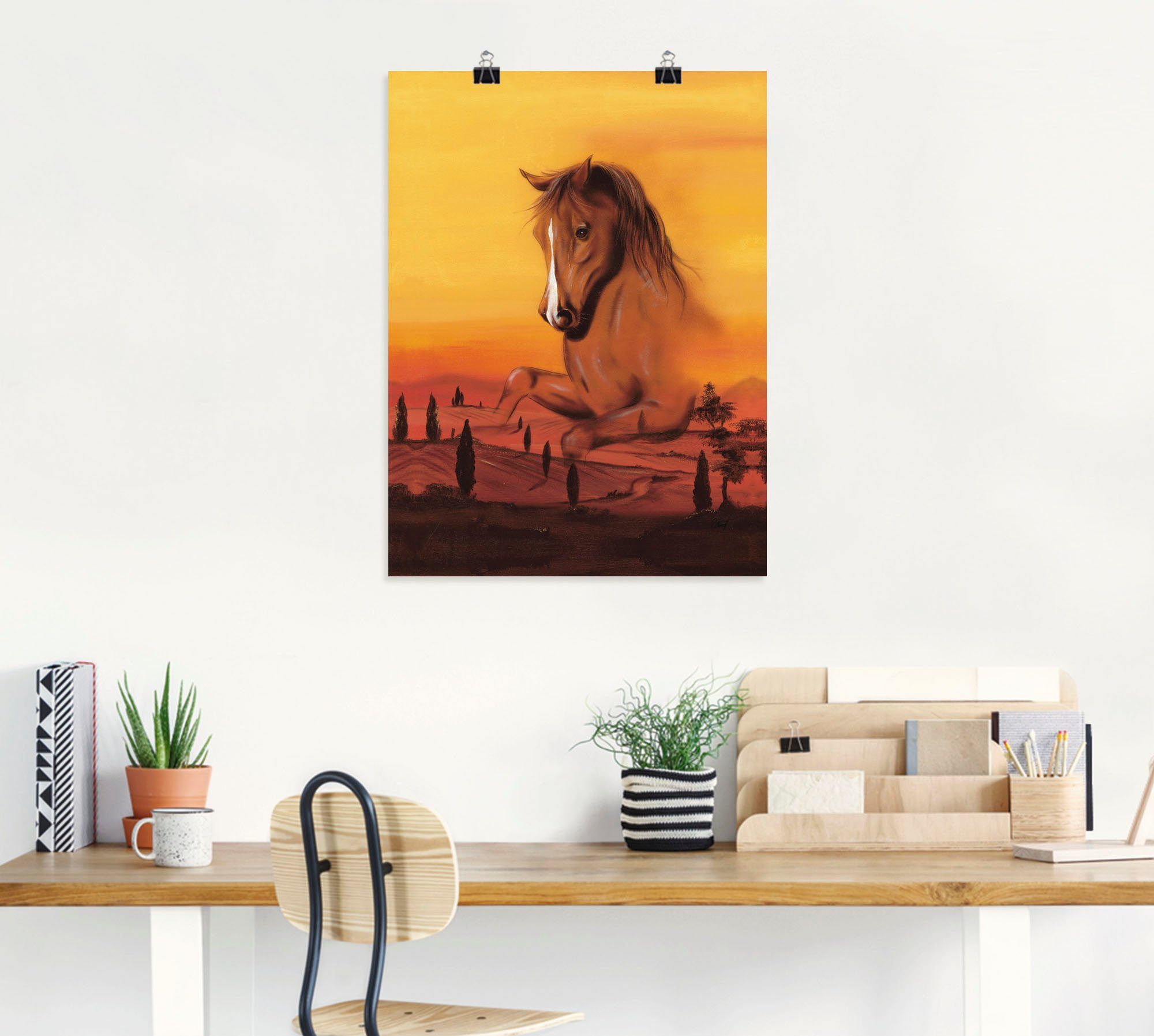 Alubild, Artland Wildpferd II, Leinwandbild, Wandbild Wandaufkleber oder Pferdebilder Größen versch. als (1 St), in Poster