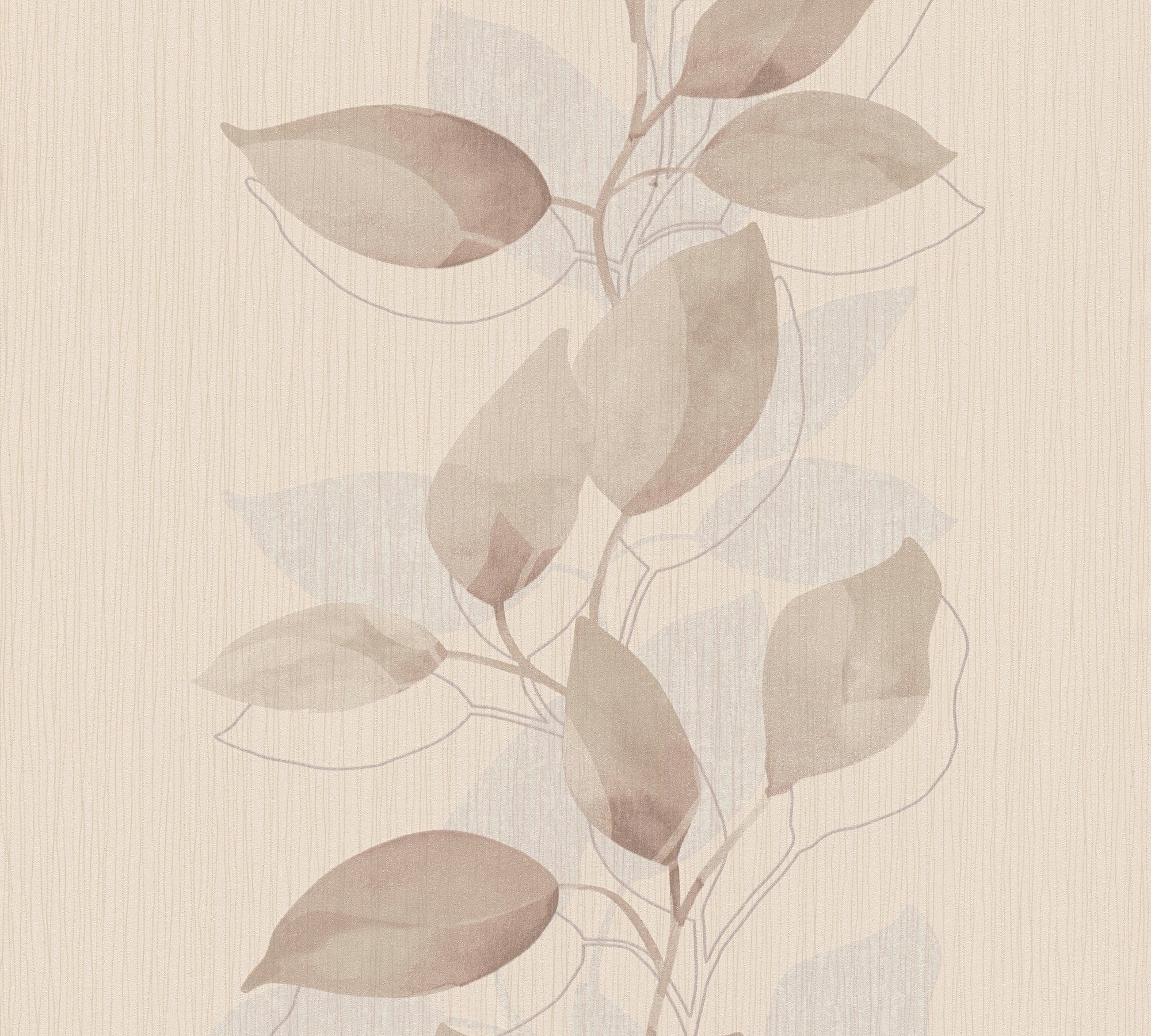 braun/beige/grau Blumen botanisch, Tapete Attractive, Création Vliestapete floral, A.S.