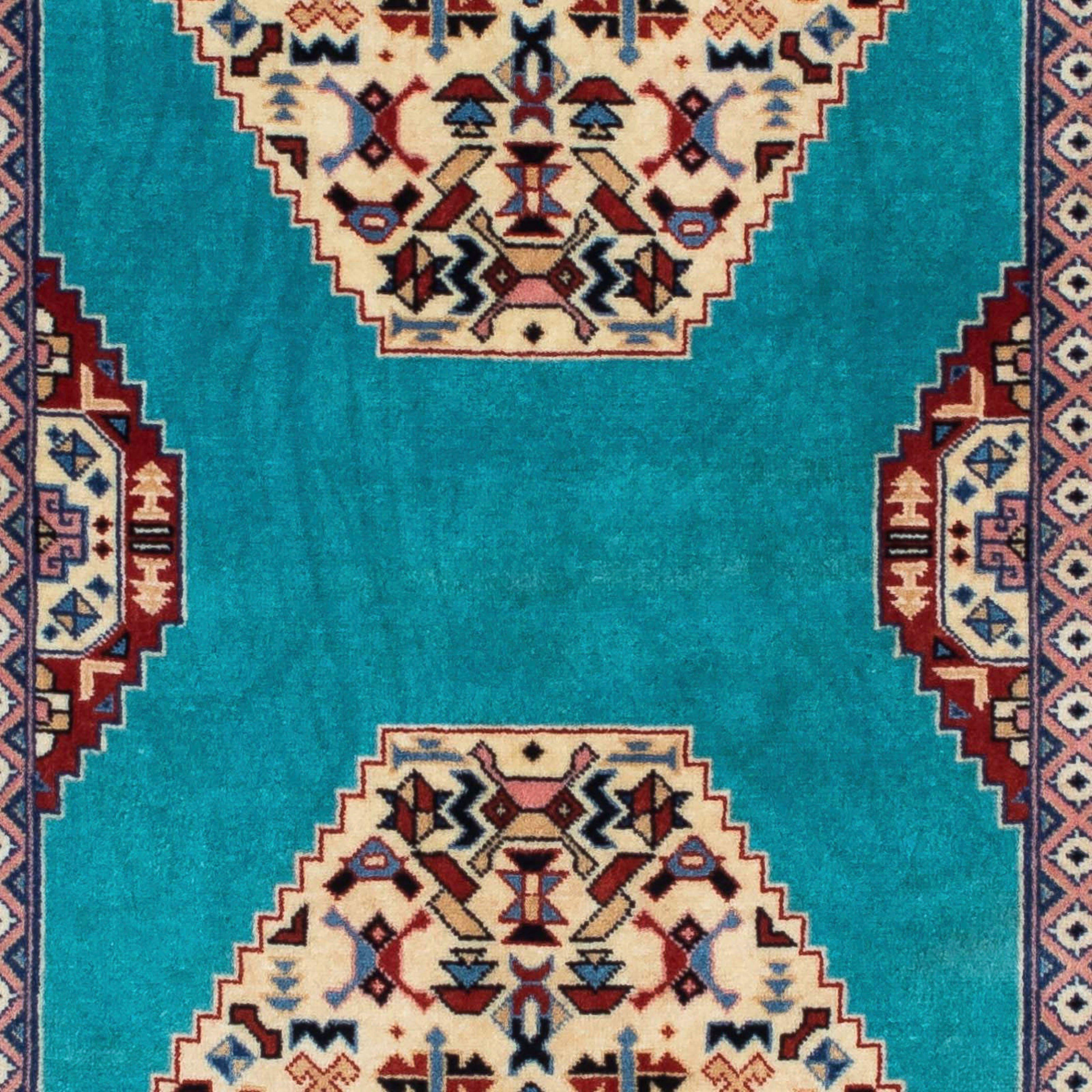 Handgeknüpft, Höhe: cm - Wohnzimmer, - mit morgenland, Einzelstück rechteckig, 190 Zertifikat - Royal Perser 74 mm, 7 - x Täbriz blau, Orientteppich