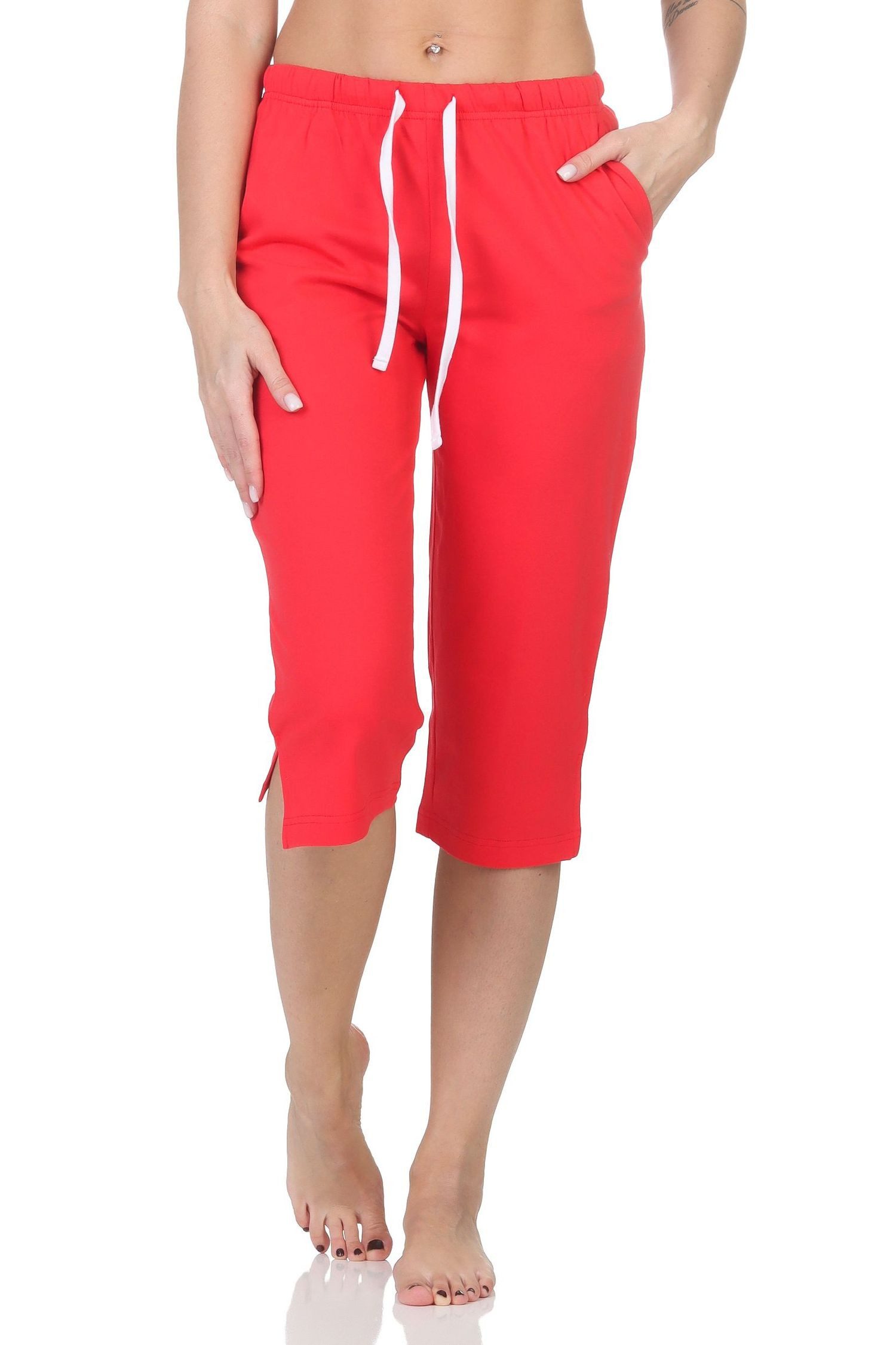 Normann Relaxanzug Damen Schlafanzug Pyjama Capri-Hose 3/4-lang - perfekt zu kombinieren