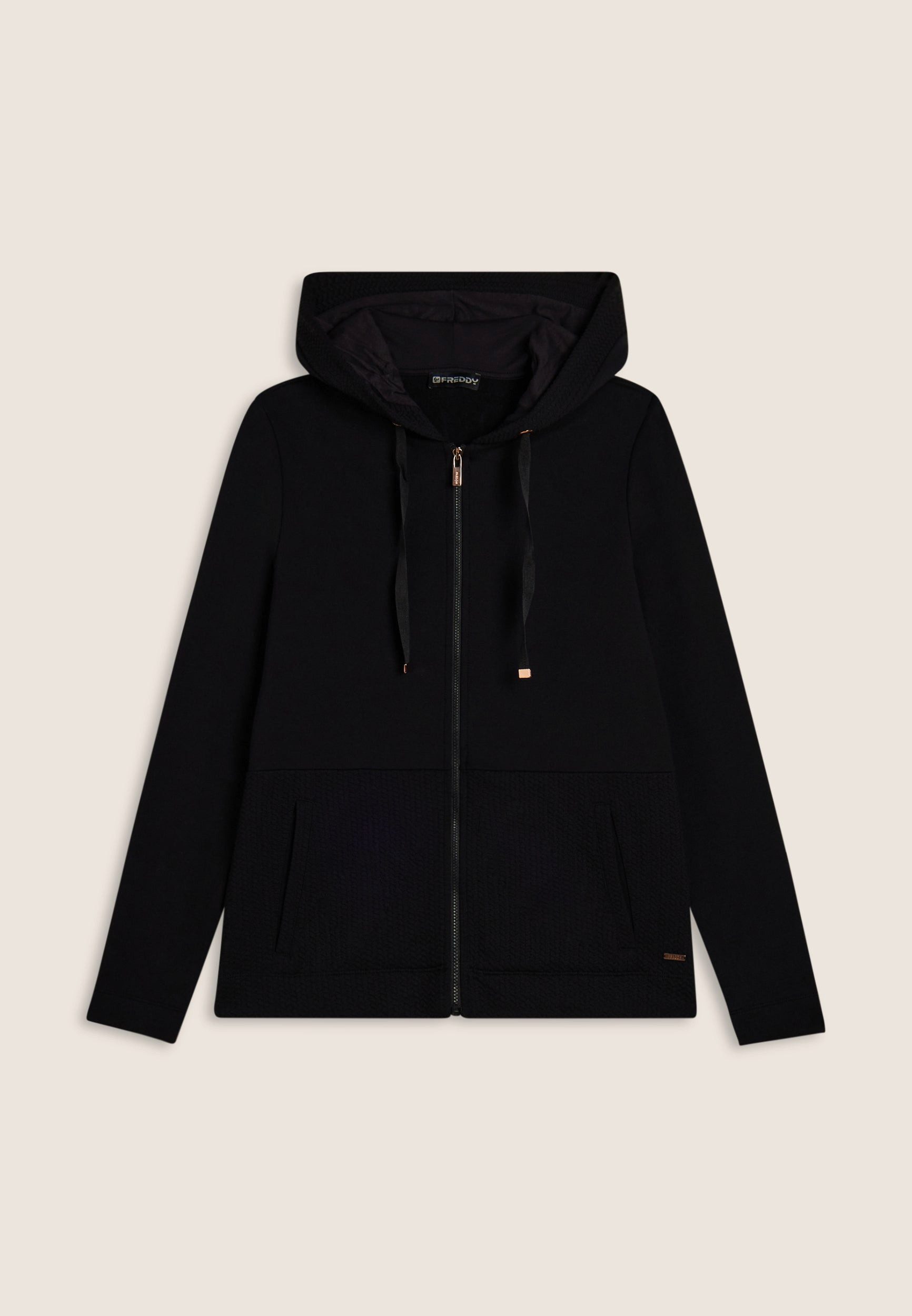 Freddy Kapuzensweatjacke ZIP Hoody Jacket mit Struktur
