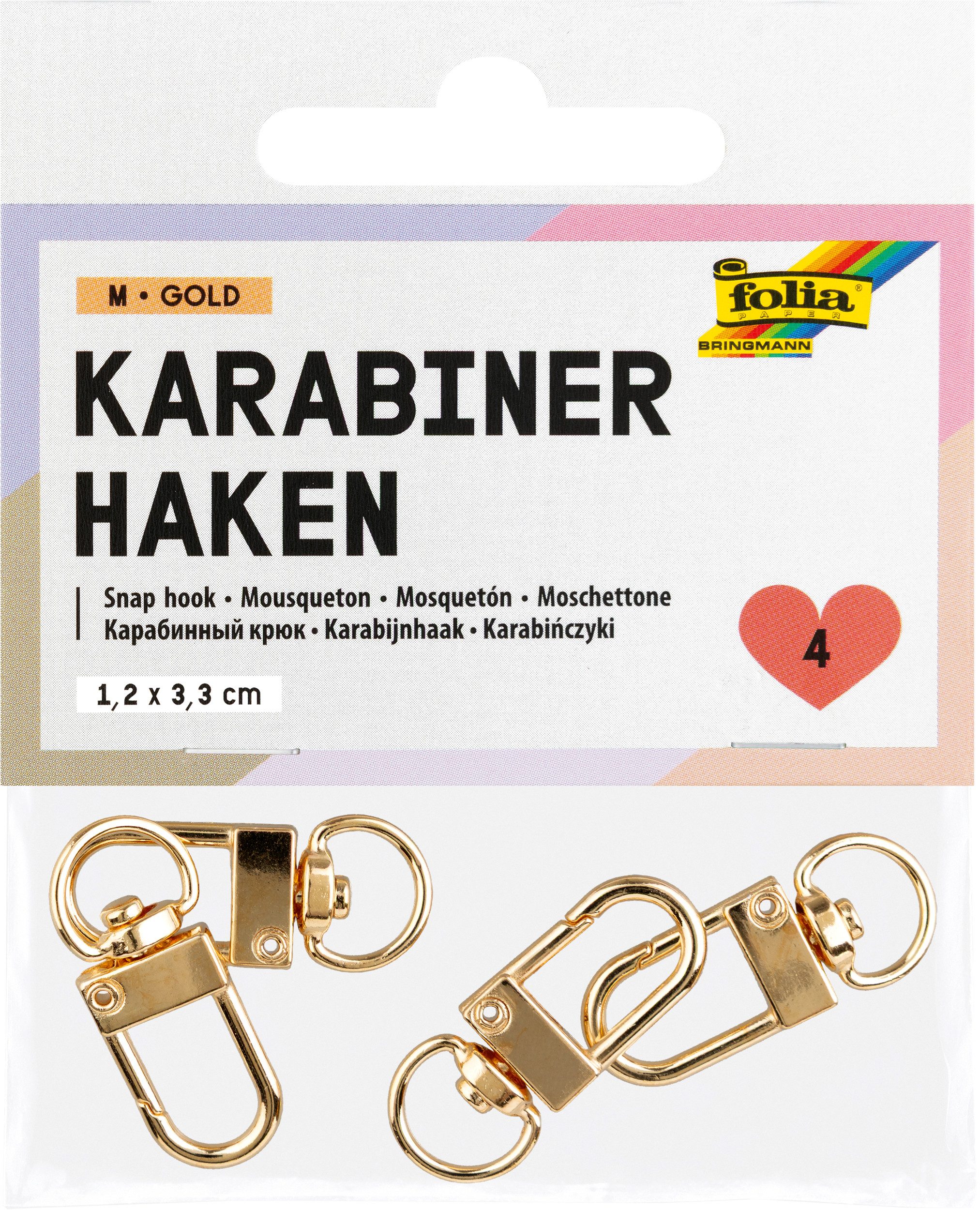Folia Schmuckset Karabinerhaken, 4 Stück