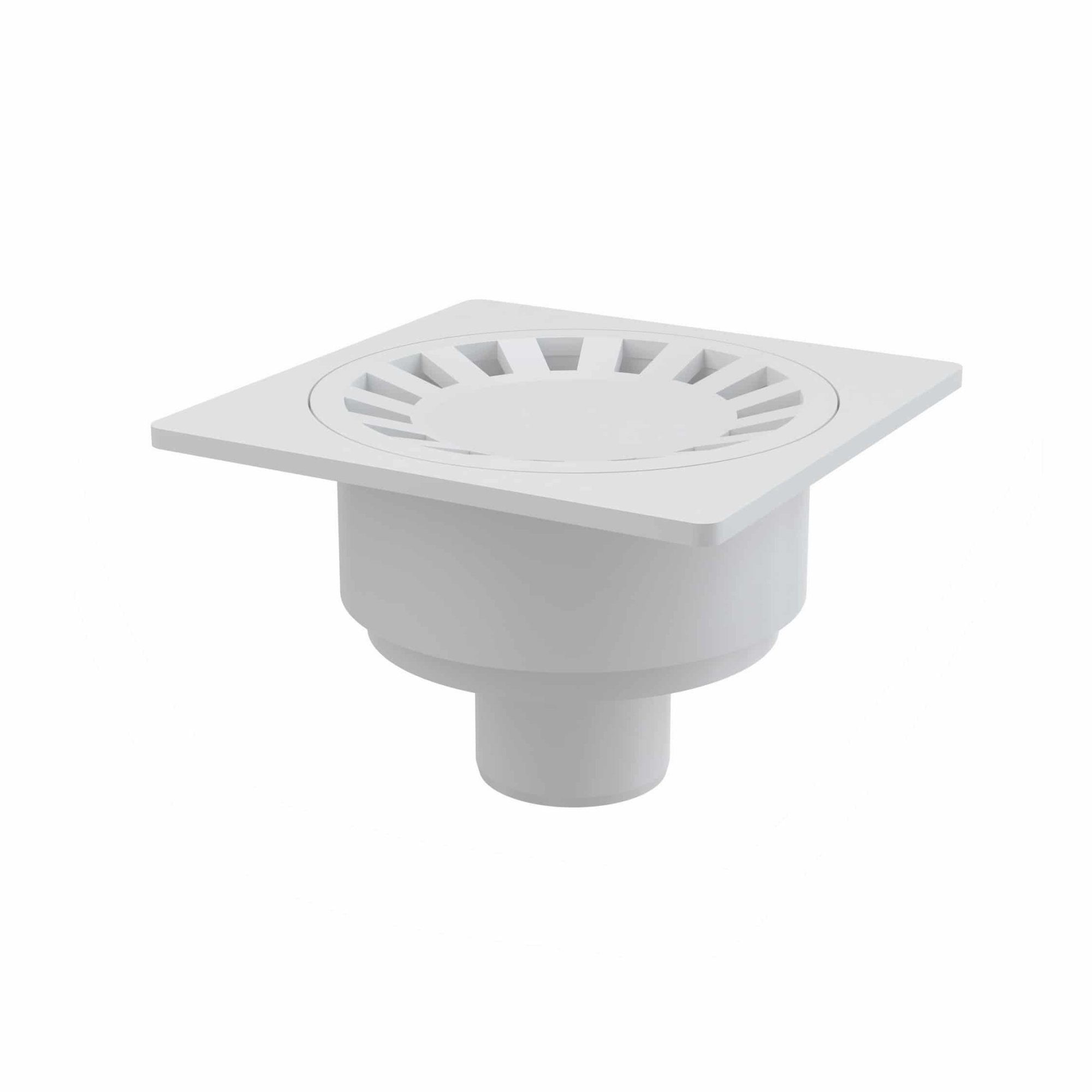 AlcaPlast Duschablauf AlcaPlast APV Bodenablauf Duschablauf, Siphon DN50, mit Kunststoffrost ø130mm weiß