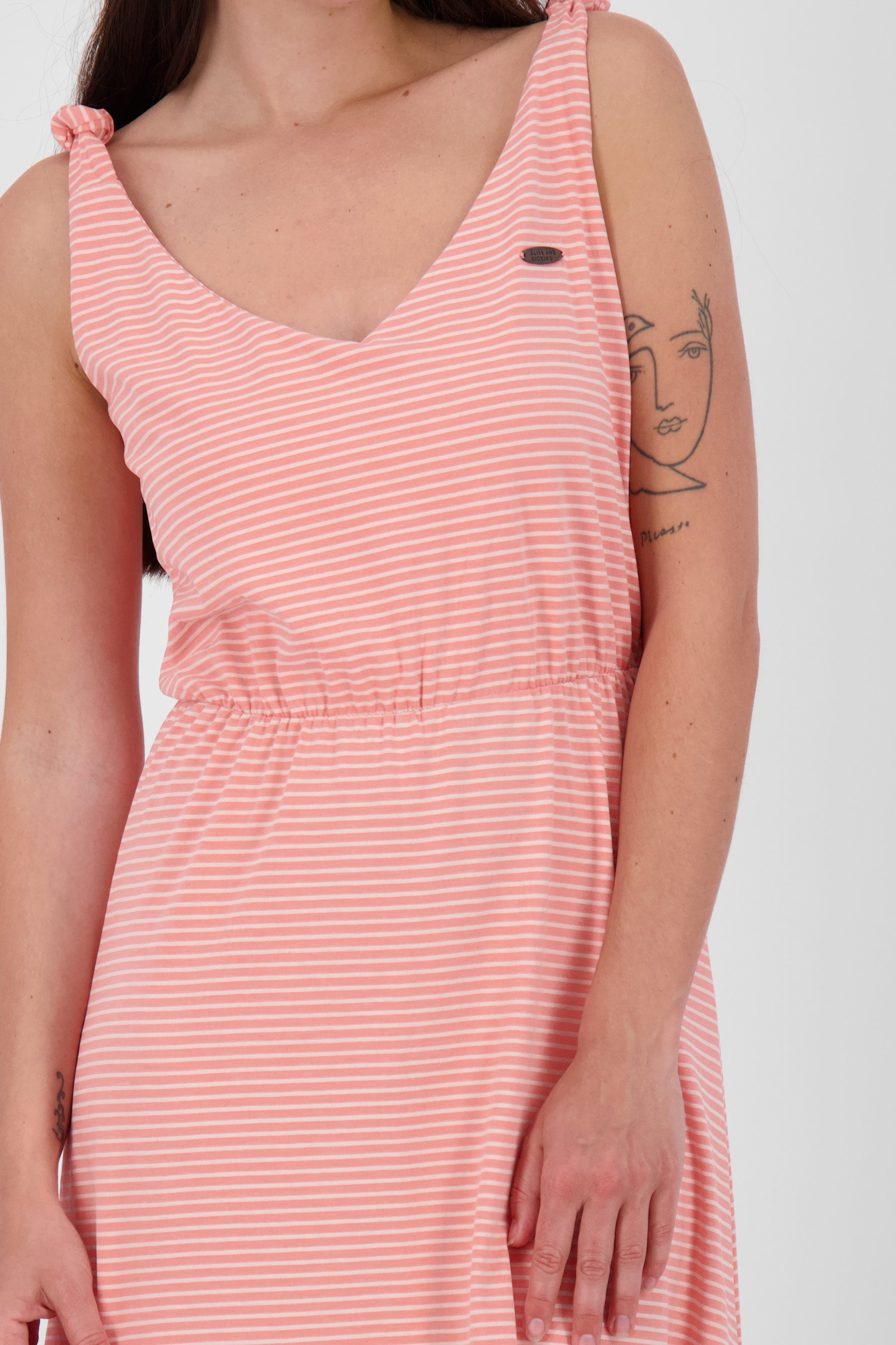 Alife & Kickin Blusenkleid MelinaAK peach Sommerkleid, Kleid Damen Dress