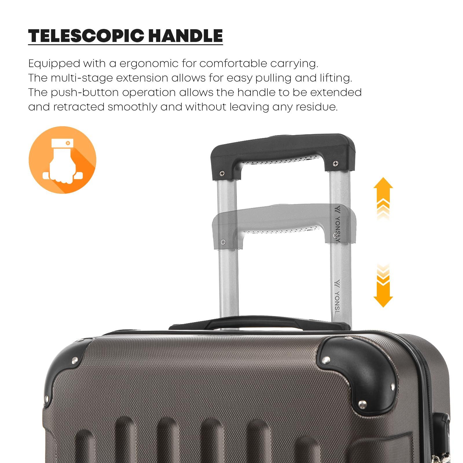 yonsly Trolleyset Hartschalen-Reisekoffer Rollkoffer Trolley Gepäckset aus günstig online kaufen