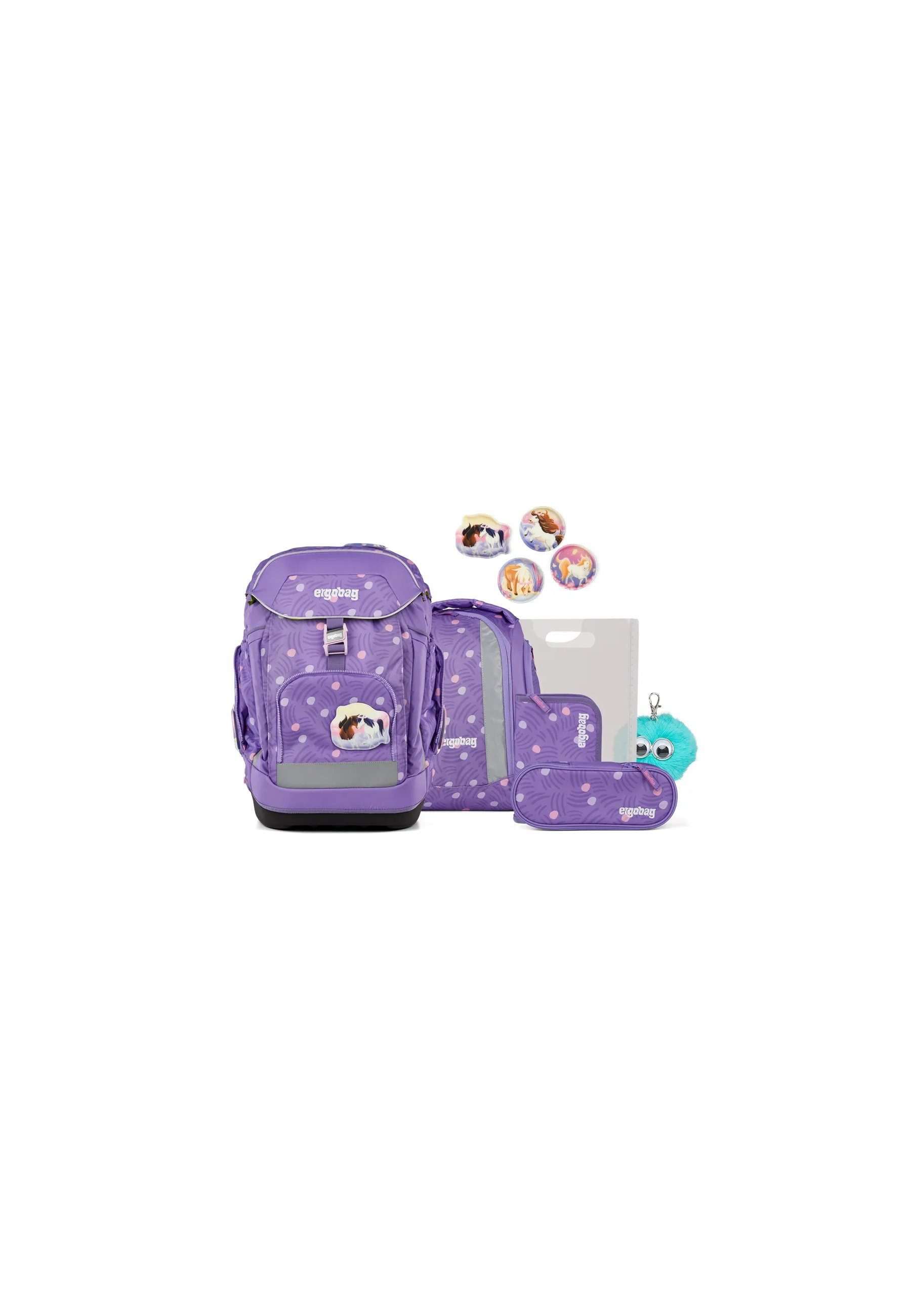ergobag Schulranzen maxi Set Bundle (6-tlg., 7-teiliges Set), größenverstellbares Rückensystem