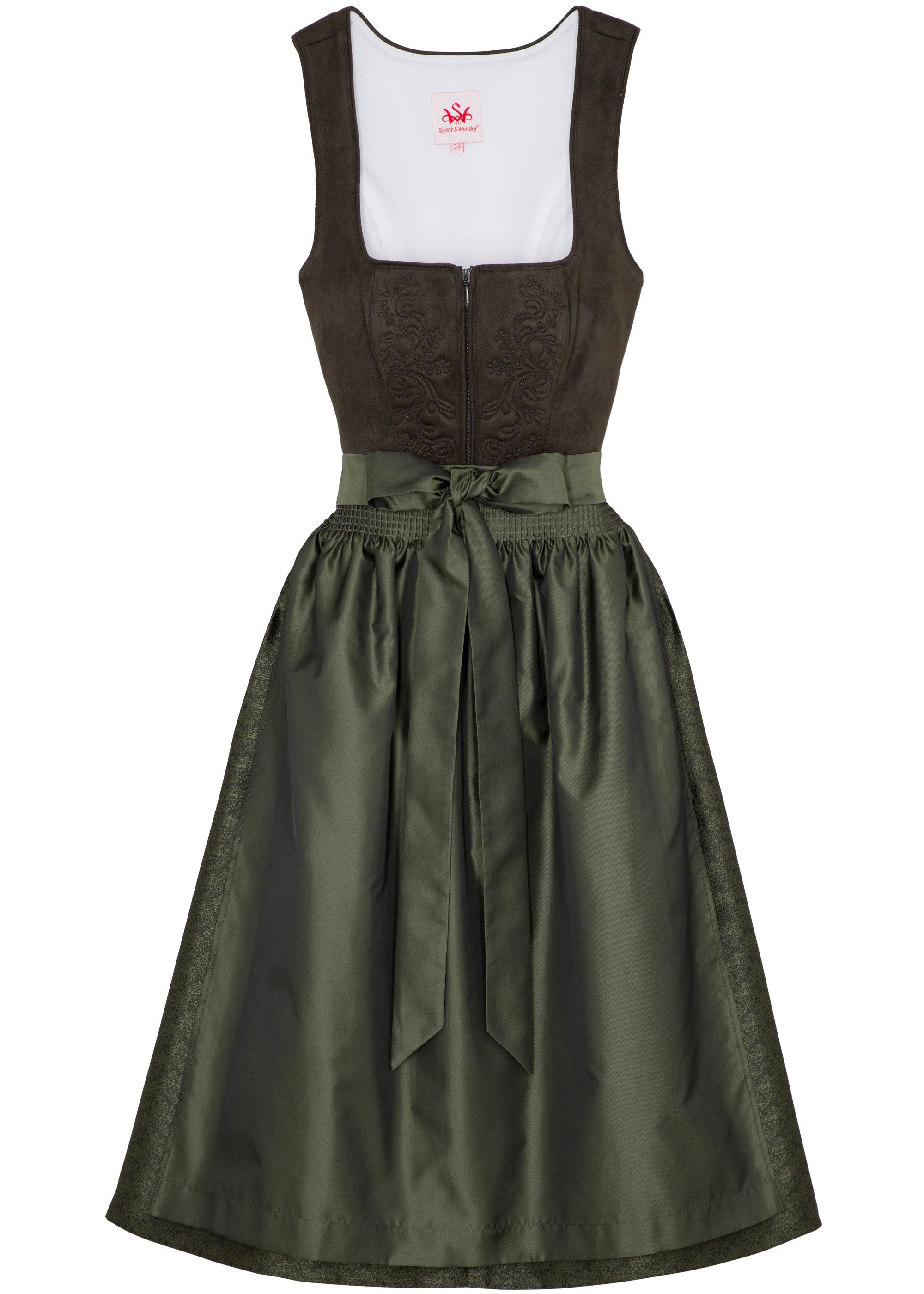 Spieth & Wensky Dirndl Felina-Dirndl Velouroptik günstig online kaufen