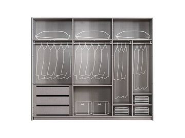 JVmoebel Kleiderschrank Moderner Weißer Kleiderschrank Holzschrank Schlafzimmer Luxus Möbel (1-St., 1x Kleiderschrank) Made in Europa