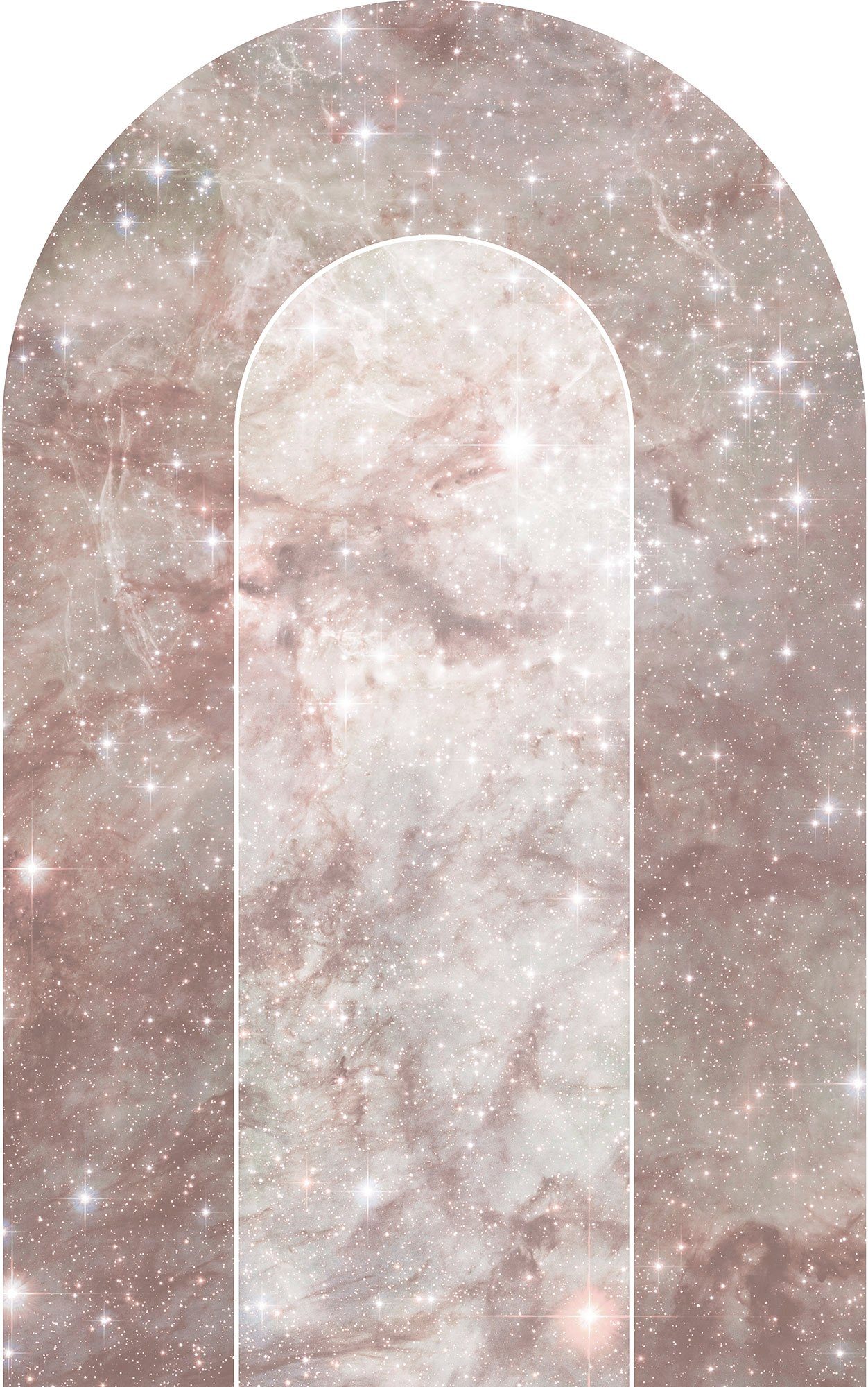 Komar Fototapete Digitaldruck Vlies - Mauve Diamond - Größe 127 x 200 cm, glatt, bedruckt, Wohnzimmer, Schlafzimmer