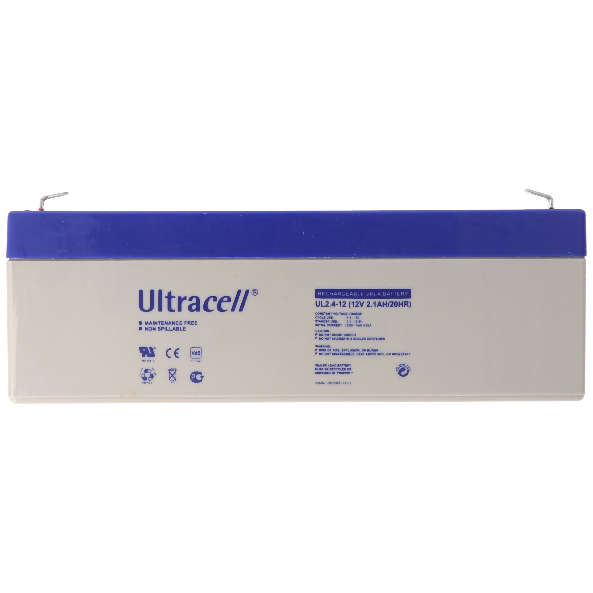 4,8mm Ultracell Ah, (12,0 2400 2,1 Blei-Akku Akku UL2.4-12 187, V) 12 Ultracell Faston mAh Volt