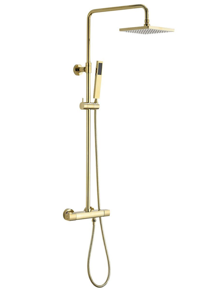 Sapho Duschsäule Duschsäule mit Thermostat-Armatur, Gold, Höhe 133,4 cm, Sapho-SZ139