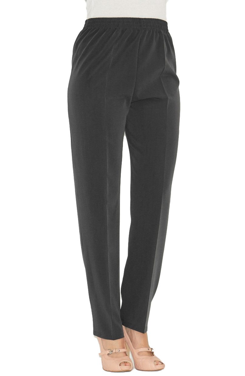 SYS Anzughose Schlupfhose Bügelfalte Business Style basic Anzughose Stoffhose mit Bügelfalte