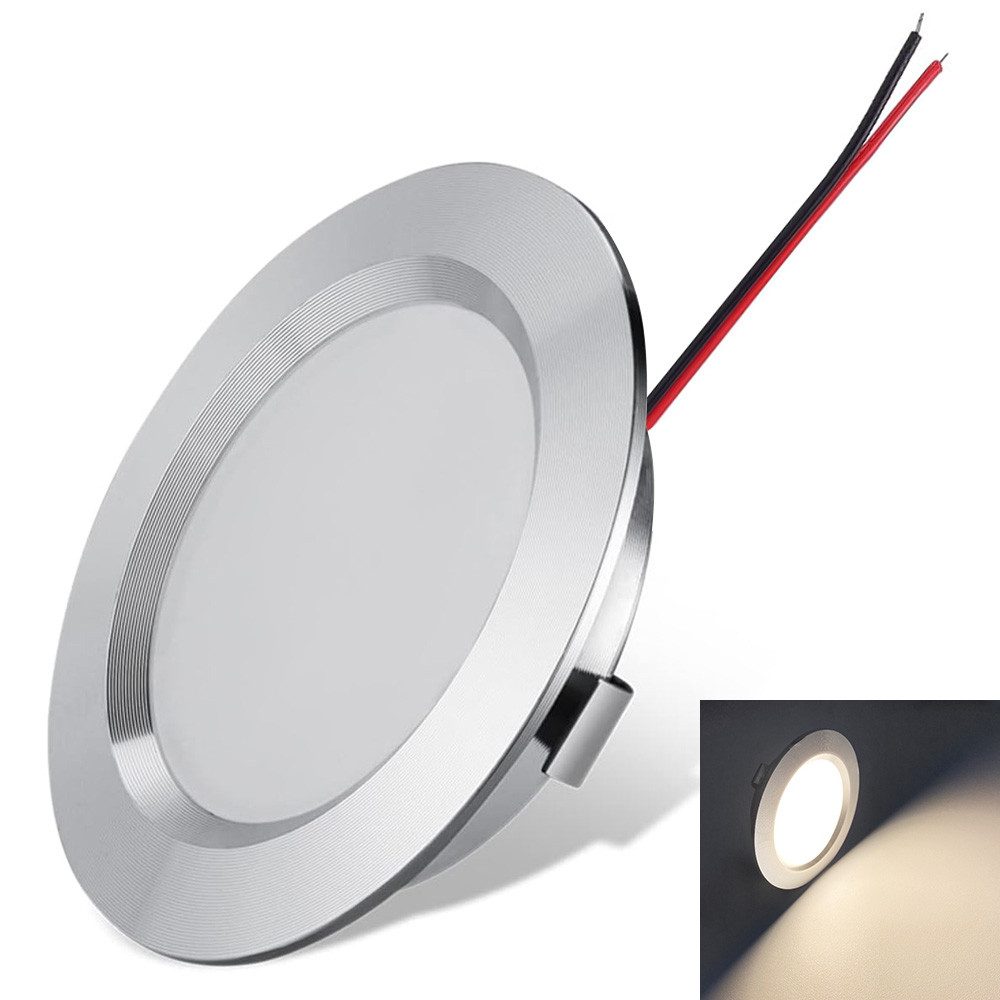 MUPOO Strahler LED Einbauleuchte,12V LED Einbaustrahler,Deckenlampen (12-St), LED fest integriert,LED Spot,für Wohnzimmer Küche RV Boot Wohnmobil