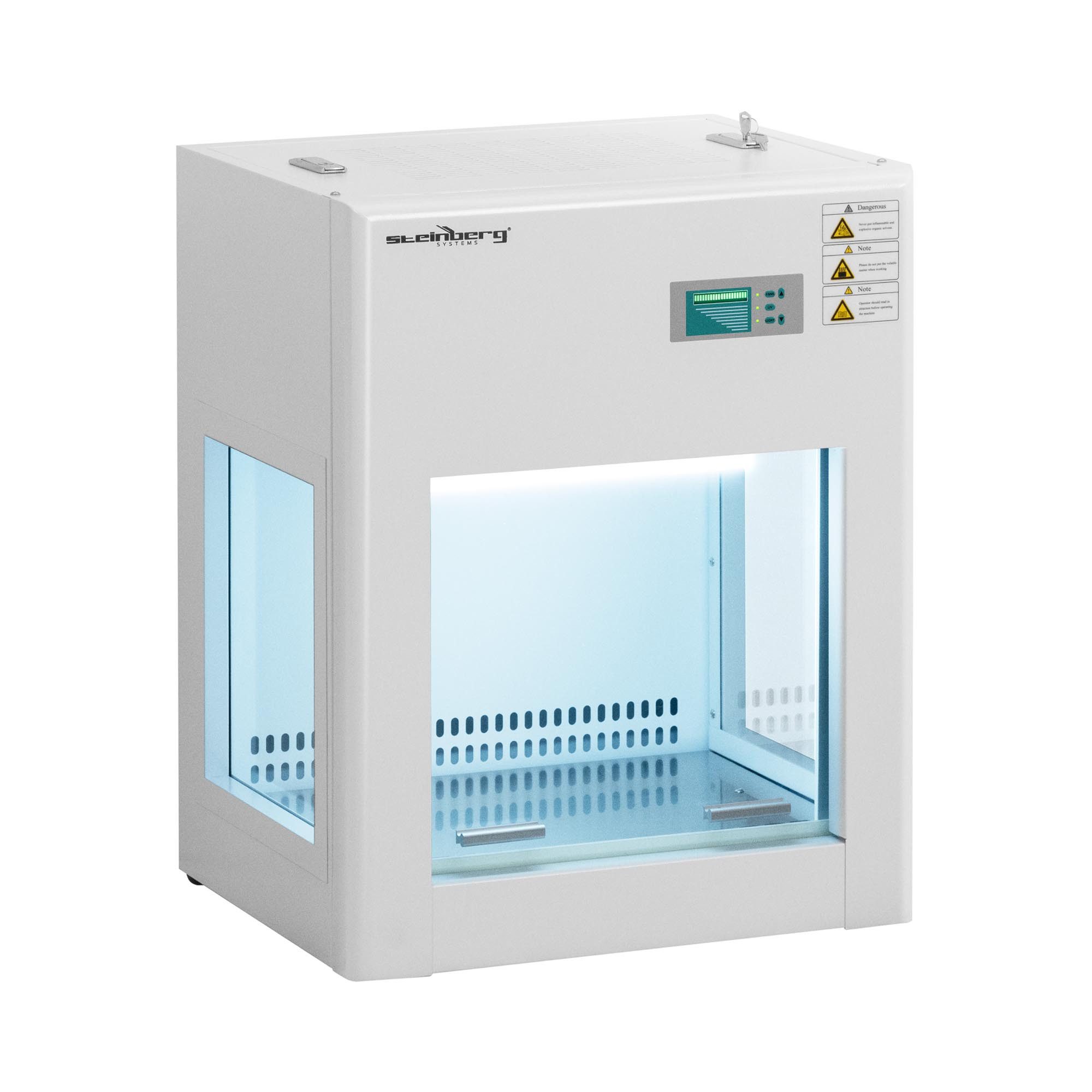 Steinberg Systems Werkbank Laminar Flow Kabine Luftstrom 0,2 - 0,6 m/s UV-Lampe: 8 W Reinraum 110