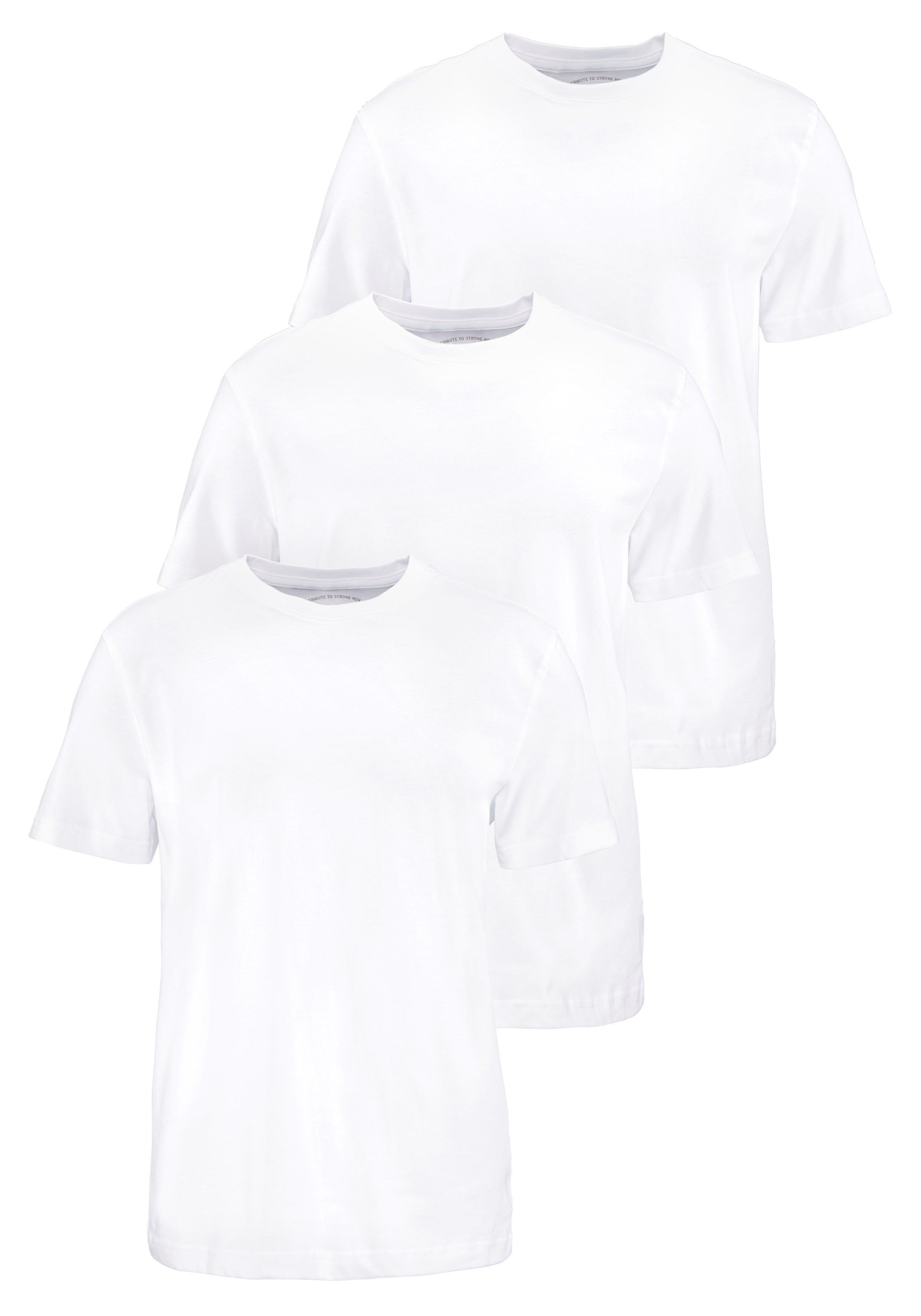 Unterzieh- Man's T-Shirt als T-shirt weiß World perfekt (Packung, 3er-Pack) 3-tlg.,