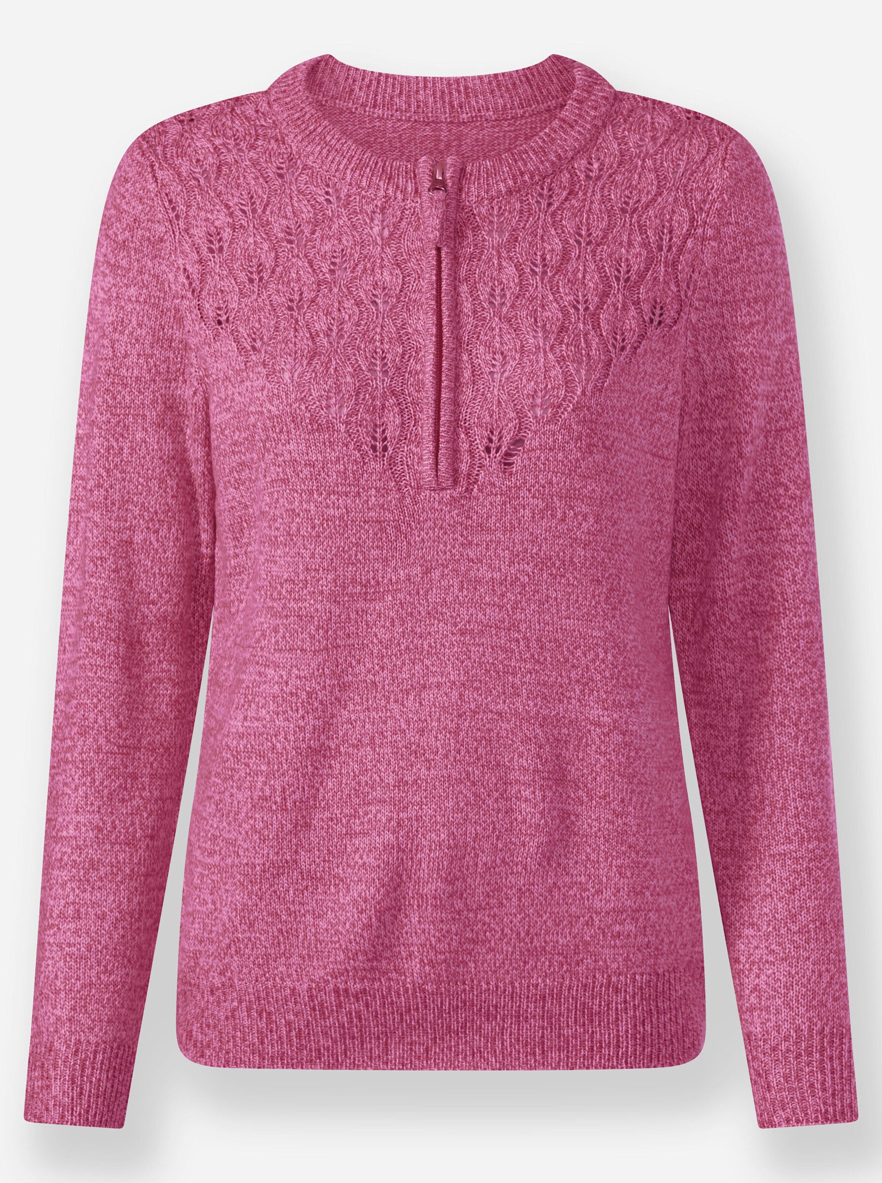 Strickpullover Pullover Langarm Ajour